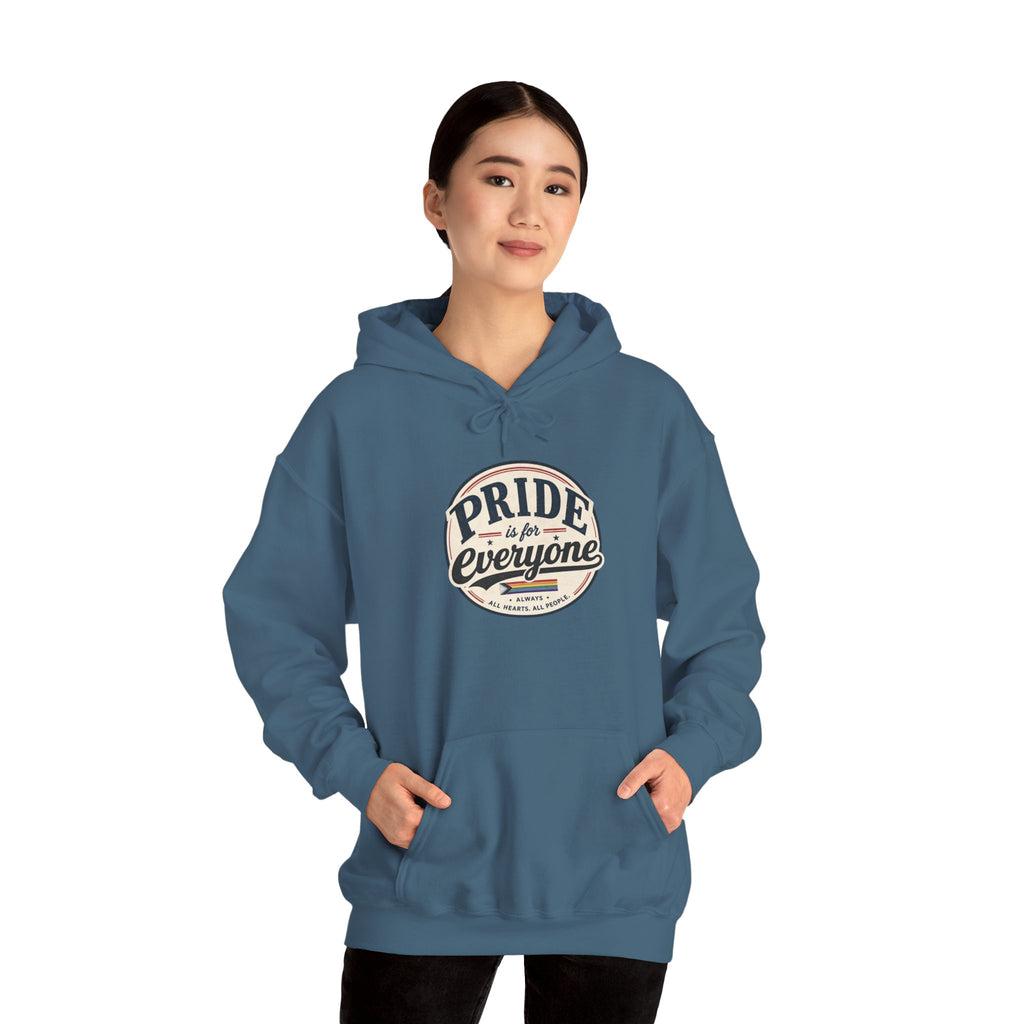 Pride Is For Everyone Pullover Hoodie — Vintage Graphic Inclusivity Sweatshirt