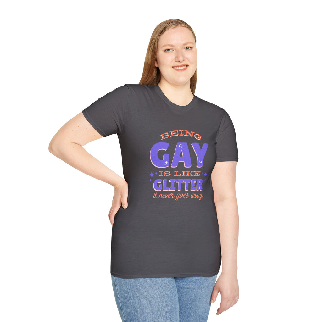 Being Gay Is Like Glitter Pride Tree Las Vegas T-Shirt
