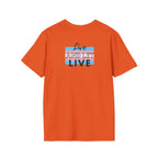 Live and Let Live Safety Pin Unisex Softstyle T-Shirt - Casual LGBTQ+ Pride Tee