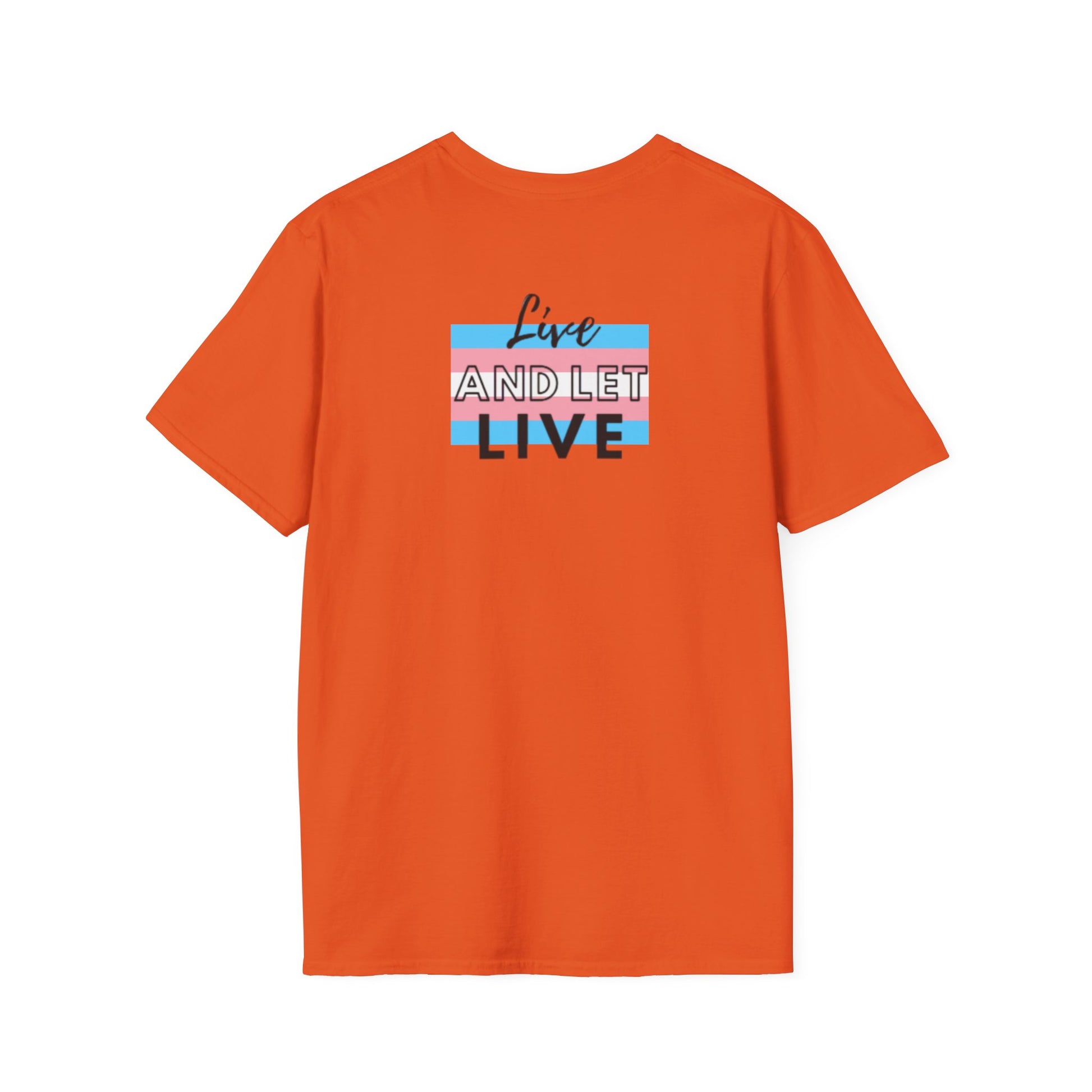 Live and Let Live Safety Pin Unisex Softstyle T-Shirt - Casual LGBTQ+ Pride Tee