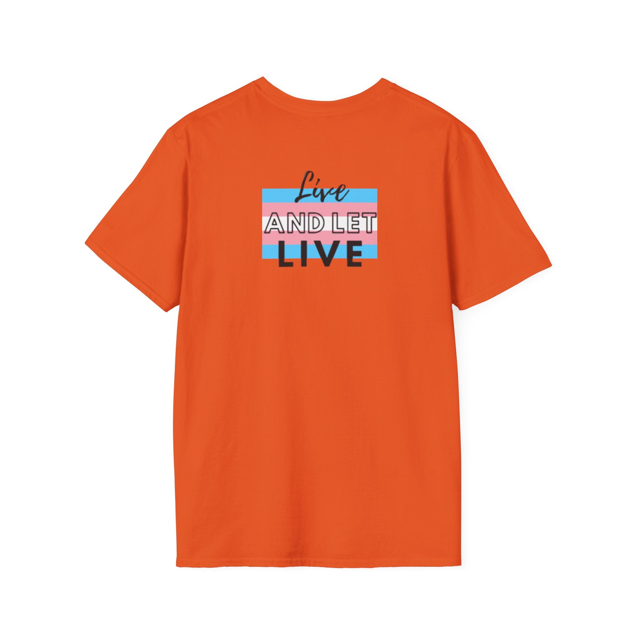 Live and Let Live Safety Pin Unisex Softstyle T-Shirt - Casual LGBTQ+ Pride Tee