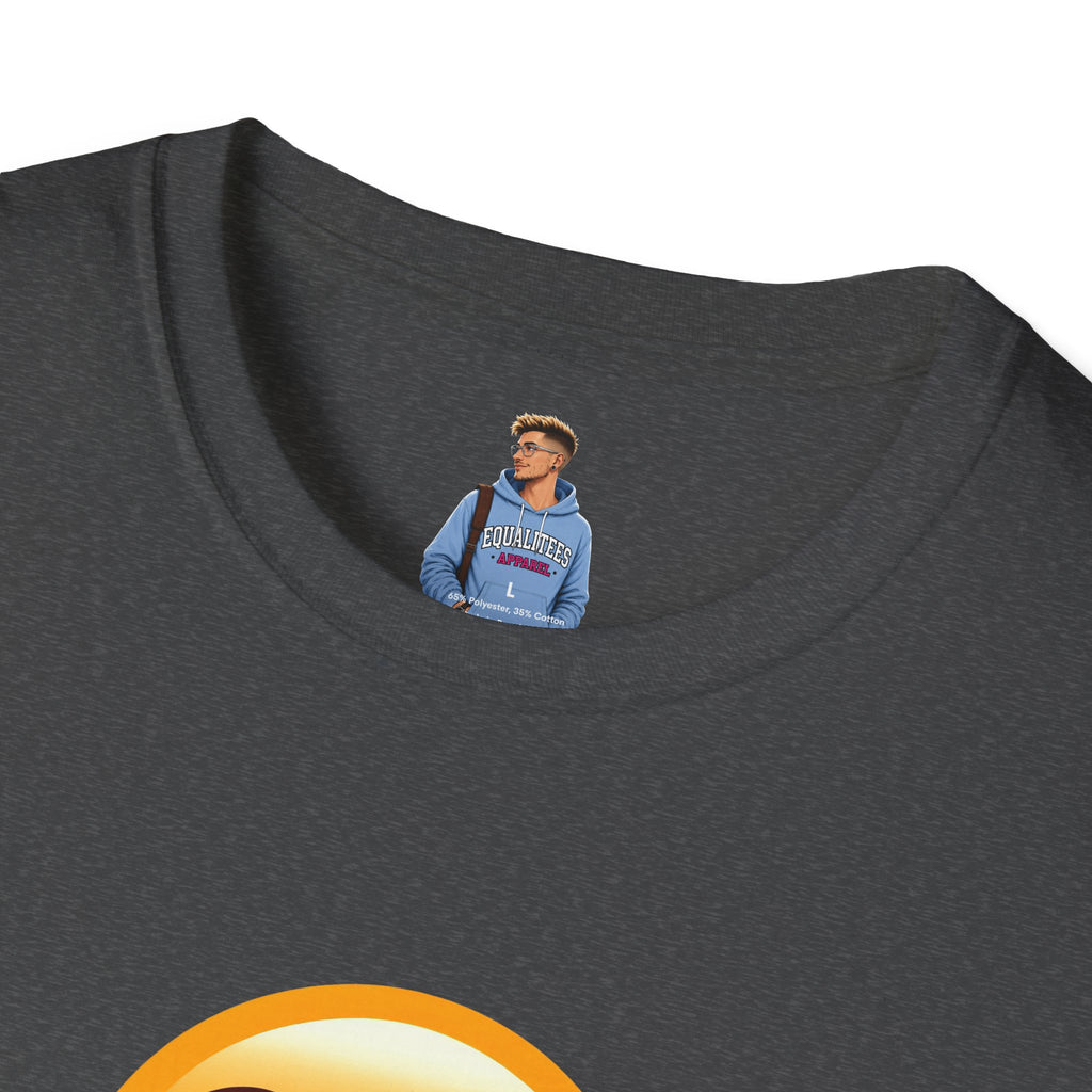 Unisex Softstyle T-Shirt with Eye Roll Emoji | Casual Graphic Tee for Everyday Humor