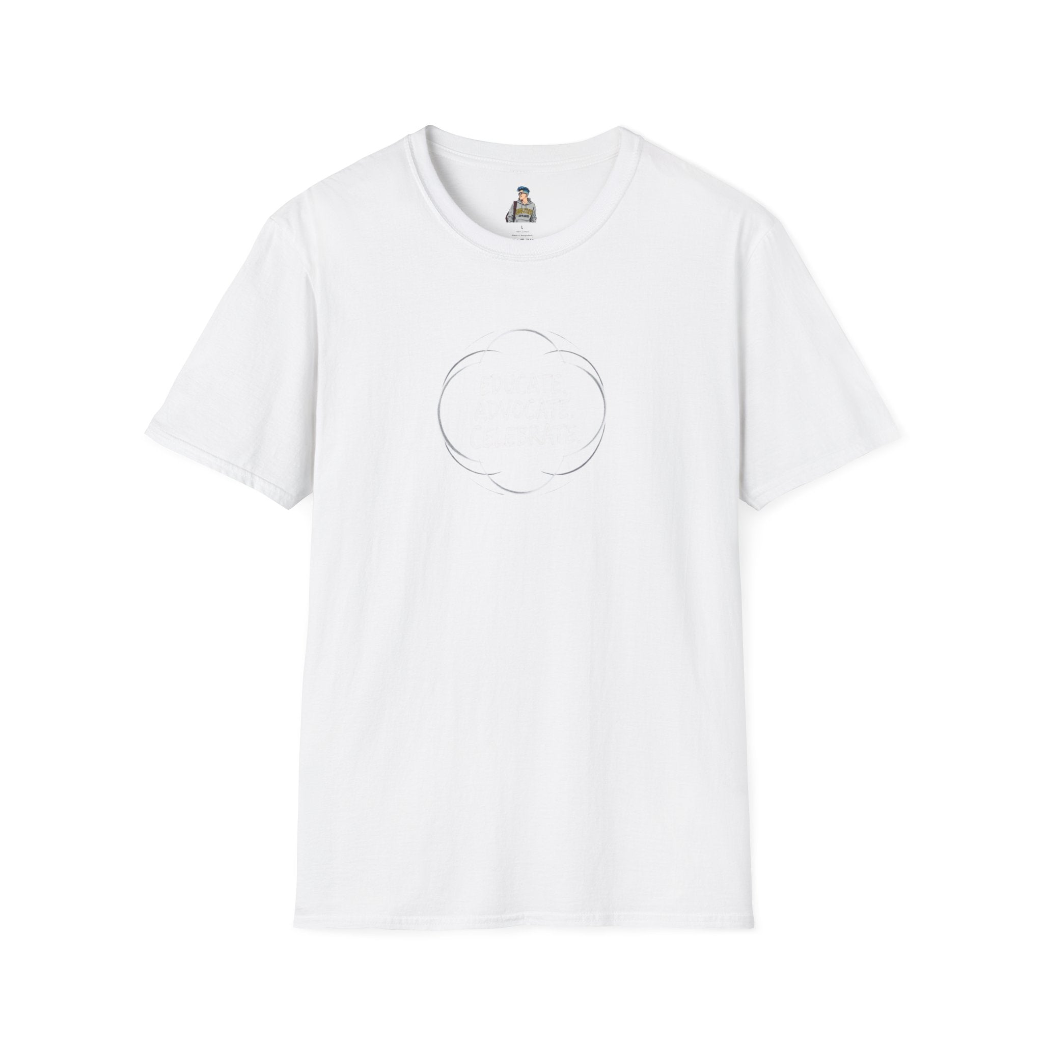 Subtle Pride Educate Advocate Celebrate Minimalist T-Shirt for Every Occasion - EqualiTees.Me
