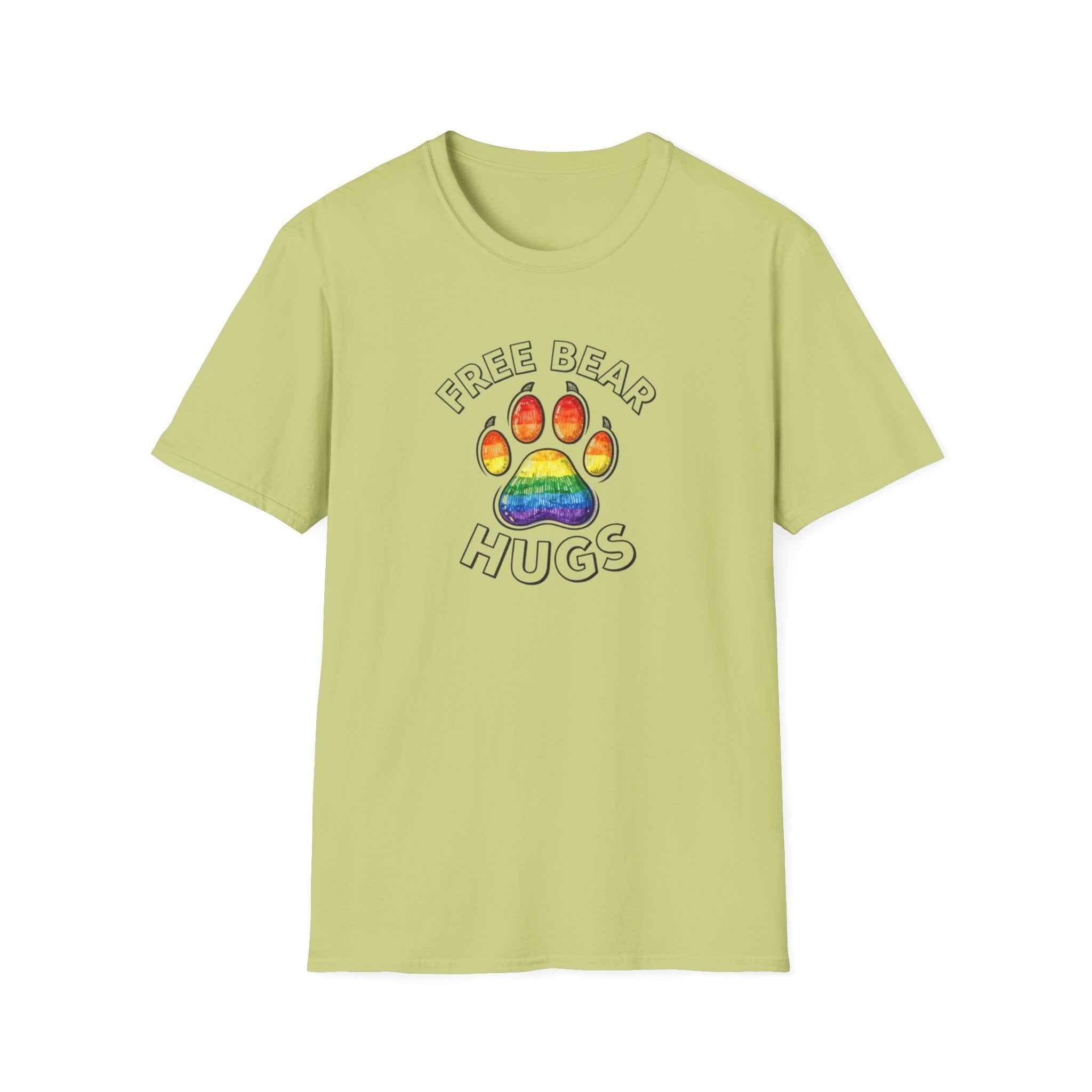 Free Bear Hugs Rainbow Paw T-Shirt