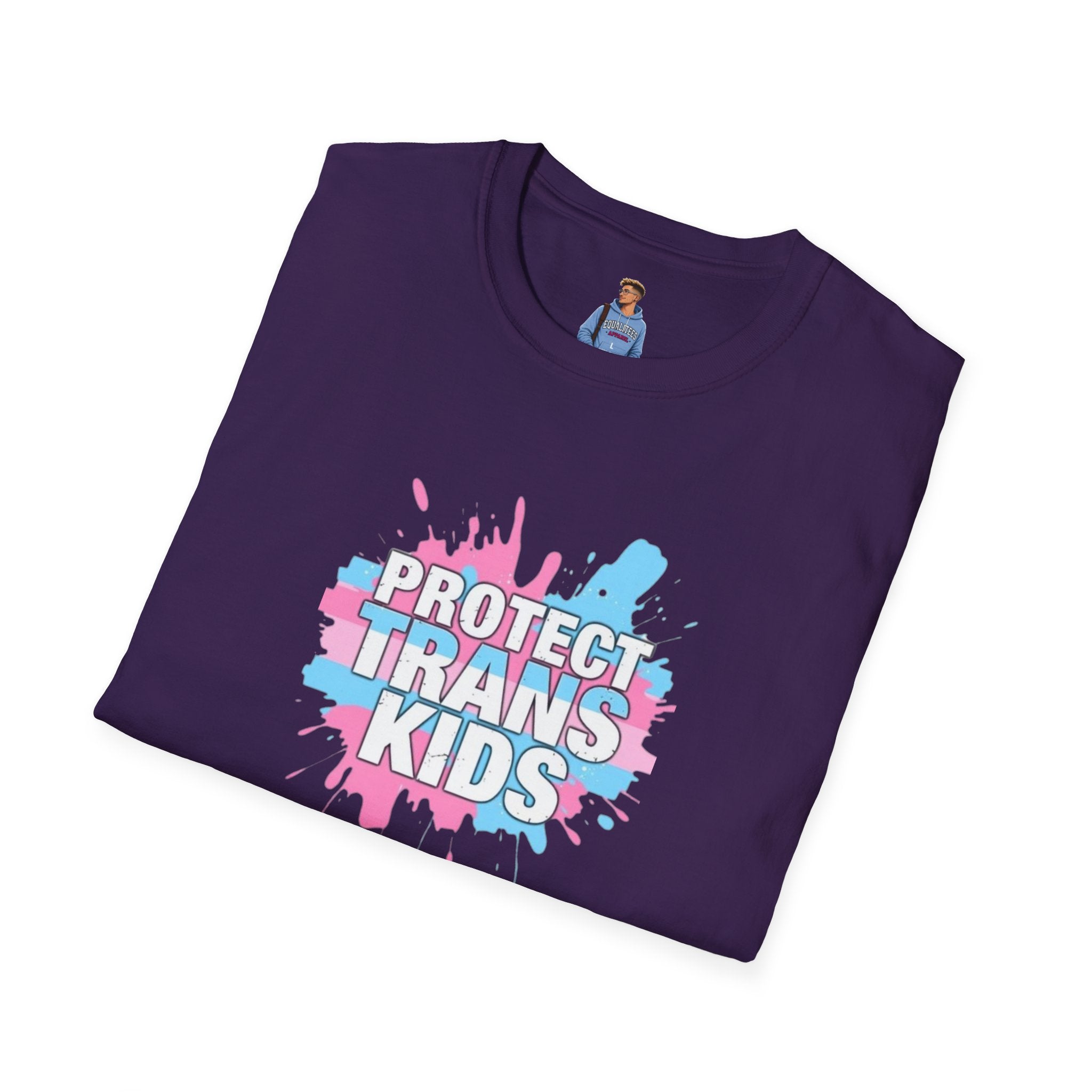 Protect Trans Kids Unisex Softstyle T-Shirt - Supportive LGBTQ+ Apparel