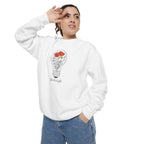 Be The Light Floral Sweatshirt - Unisex Garment-Dyed Cozy Apparel