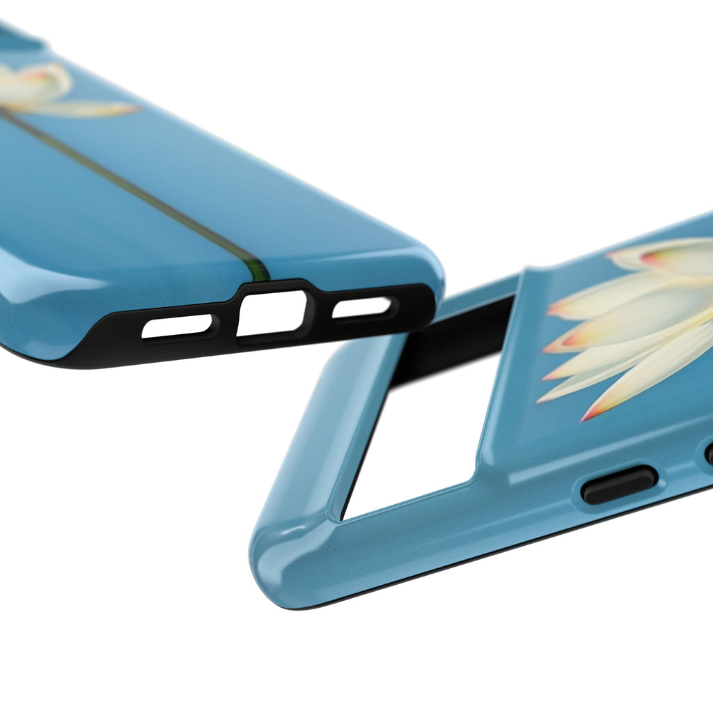 Open White Peace Lily Design Tough Case For Android & iPhone