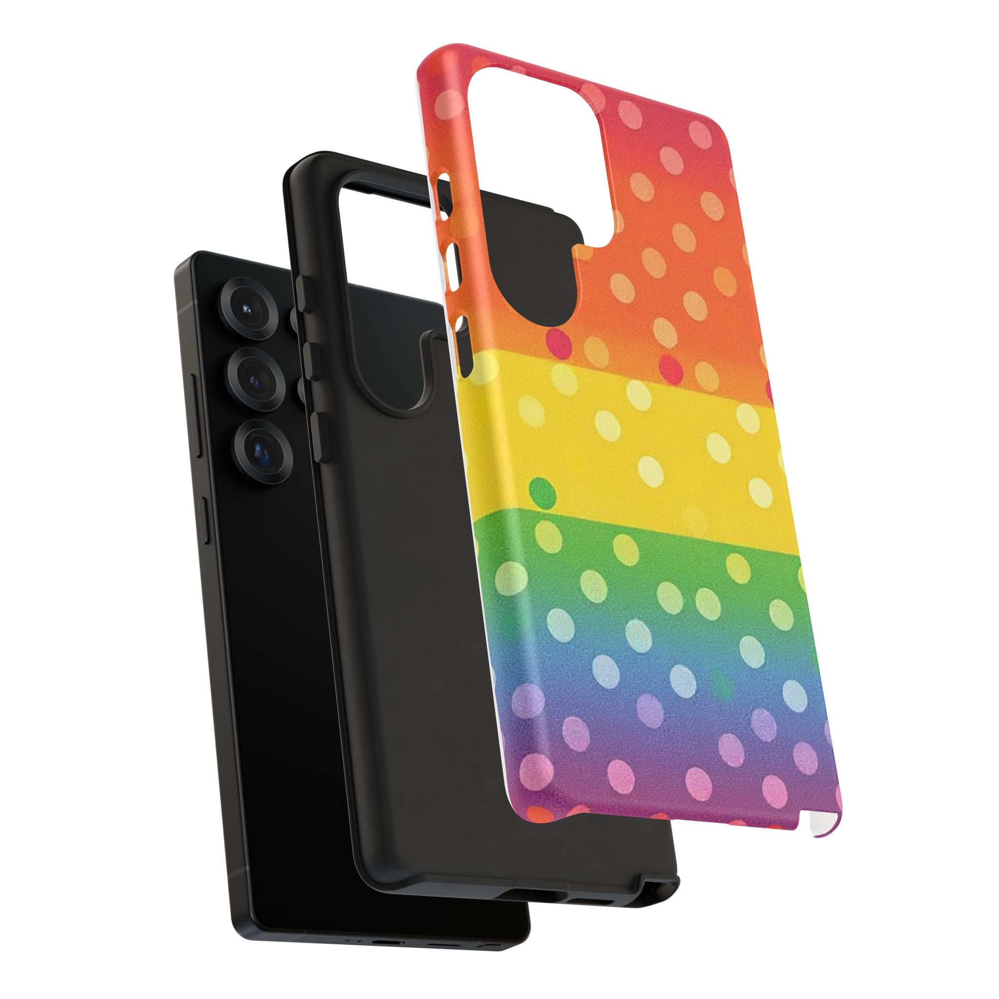 Rainbow Polka-Dot Tough Case for Android