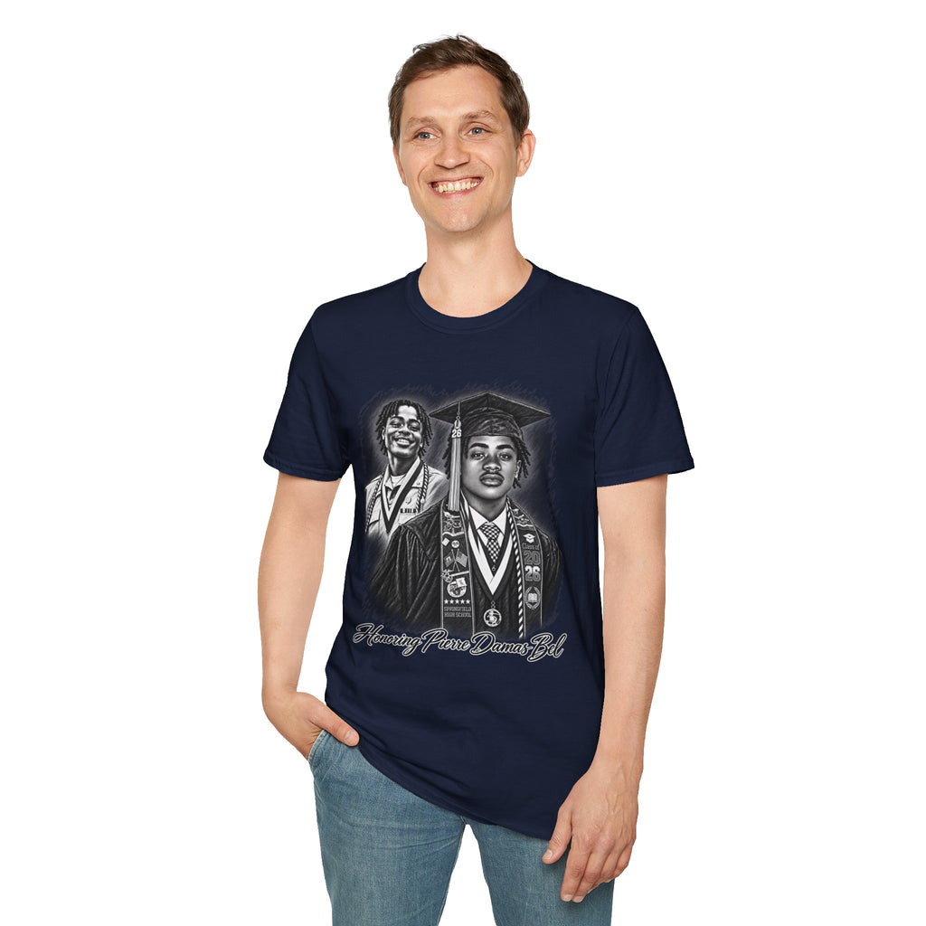 Double Portrait Front - In Memory of Pierre Damas Bel T-Shirt