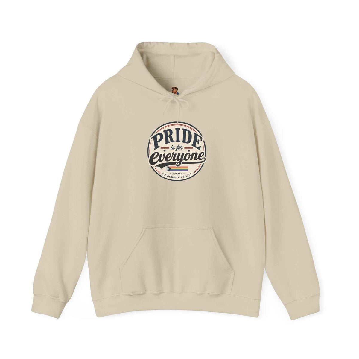 Pride Is For Everyone Pullover Hoodie — Vintage Graphic Inclusivity Sweatshirt