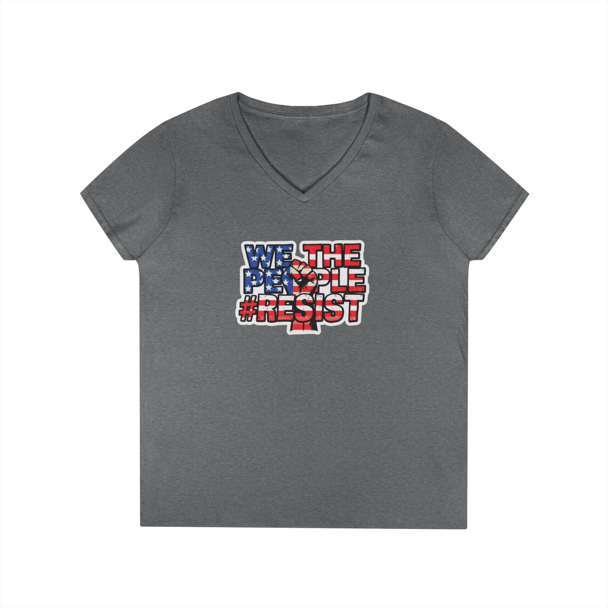 We The People Resist Ladies' V-Neck Protest T-Shirt