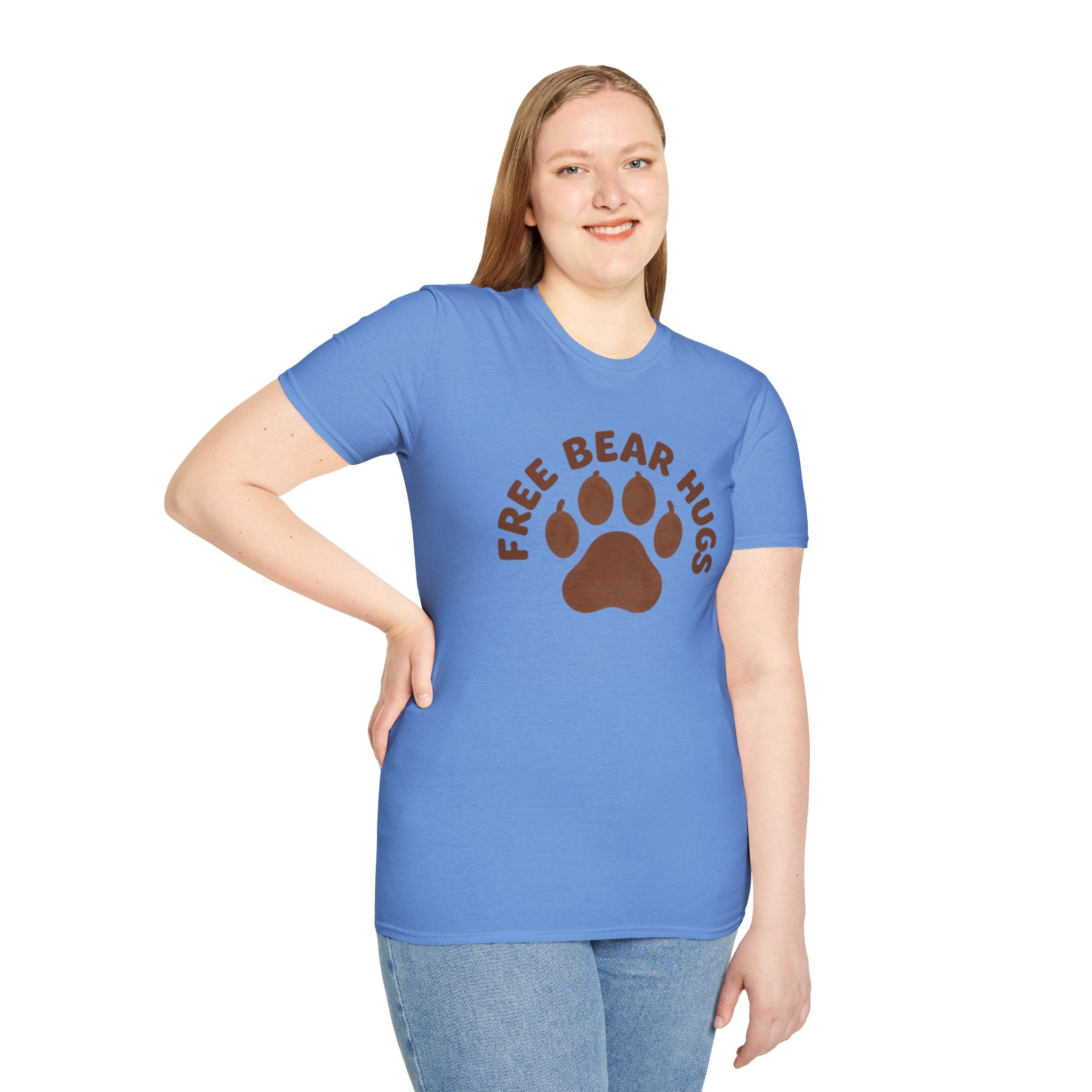 Free Bear Hugs T-Shirt — Cute Paw Print Wildlife Tee
