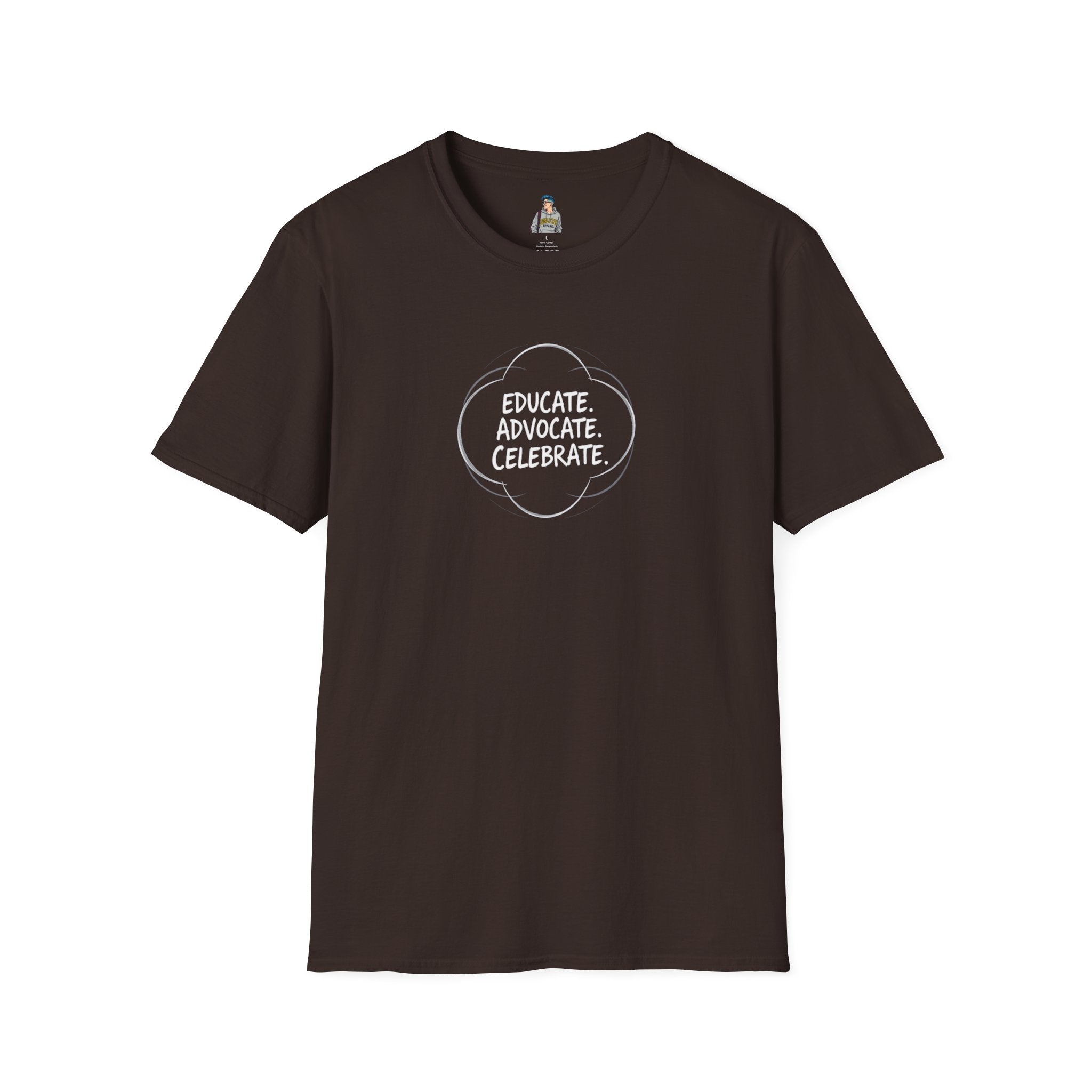 Subtle Pride Educate Advocate Celebrate Minimalist T-Shirt for Every Occasion - EqualiTees.Me