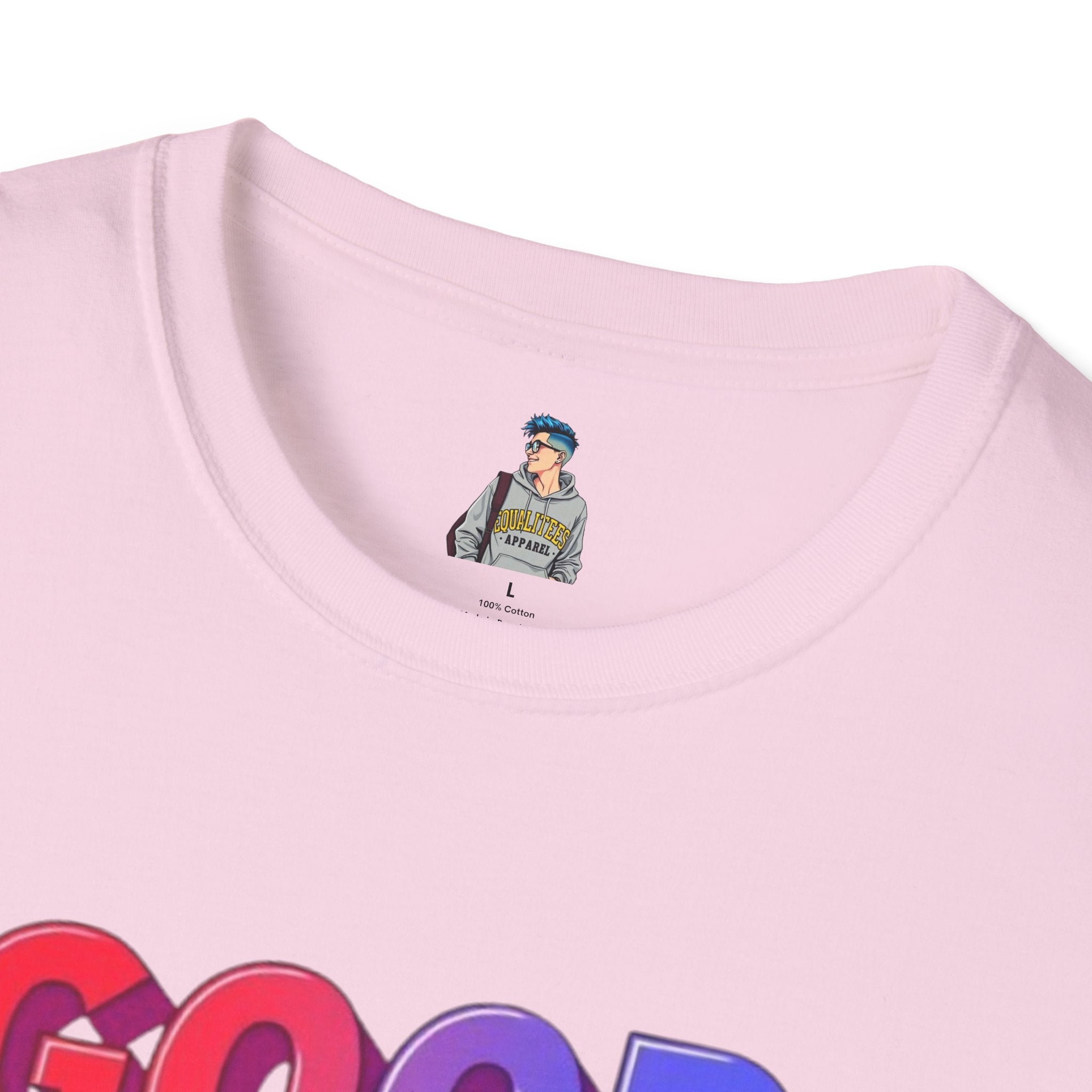 Unisex Softstyle T-Shirt - ' Rainbow Good Will Win' Positive Message Tee