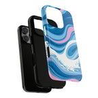 Blue & Pink Swirl Tough Case for iPhone