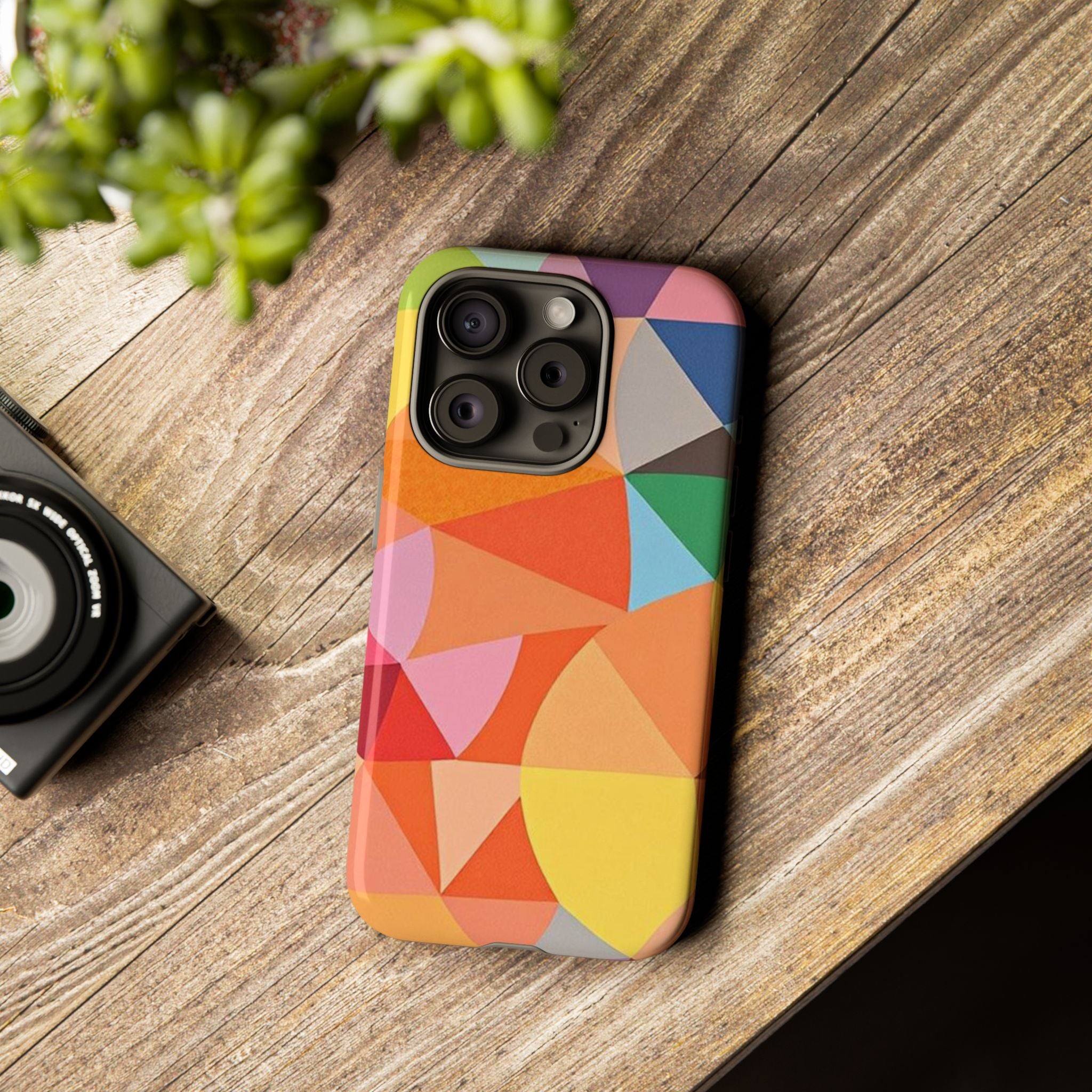 Colorful Geometric Tough Phone Case for iPhone
