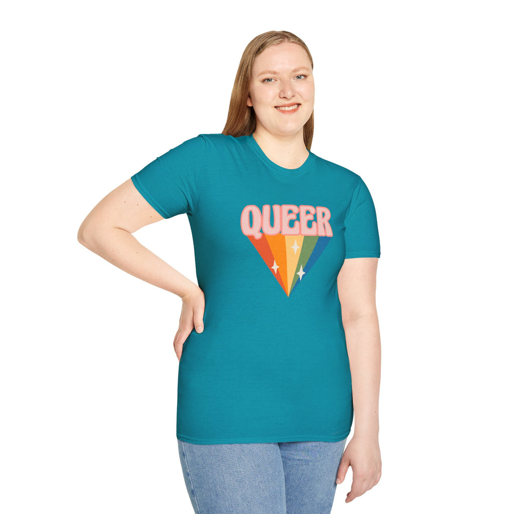 Queer Rainbow Sparkle Pride Tree Las Vegas T-Shirt