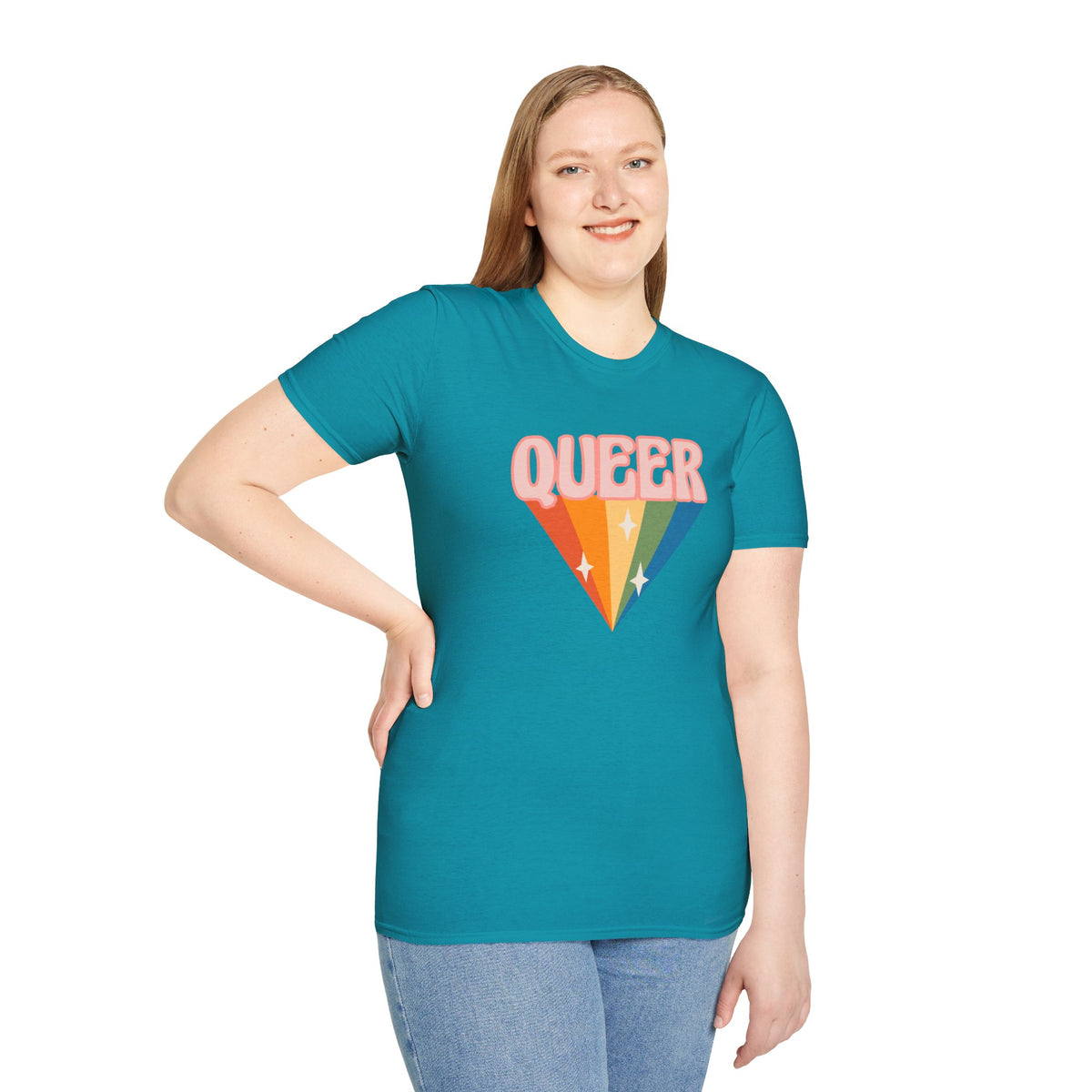 Queer Rainbow Sparkle Pride Tree Las Vegas T-Shirt
