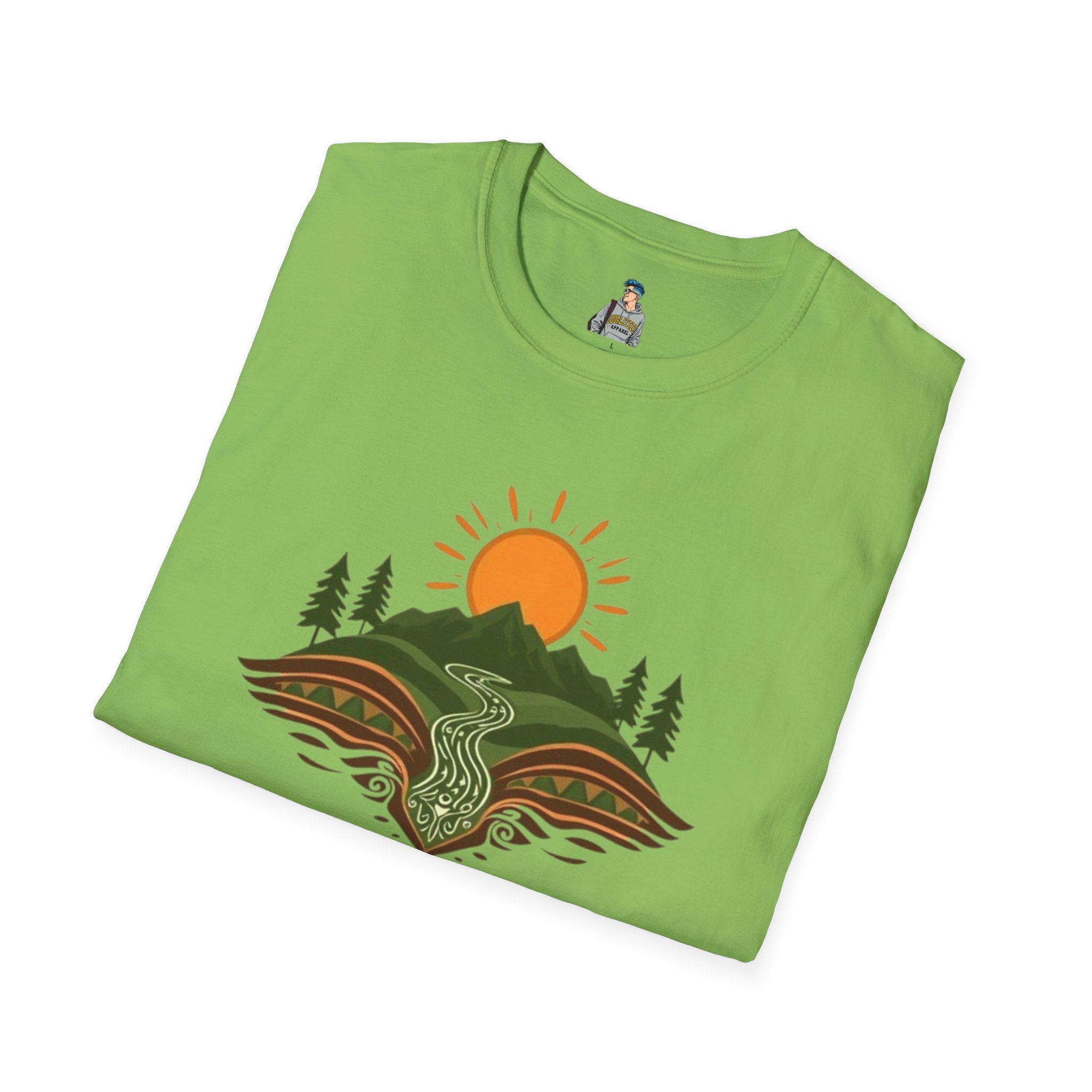 Mountain Scene Unisex Softstyle T-shirt
