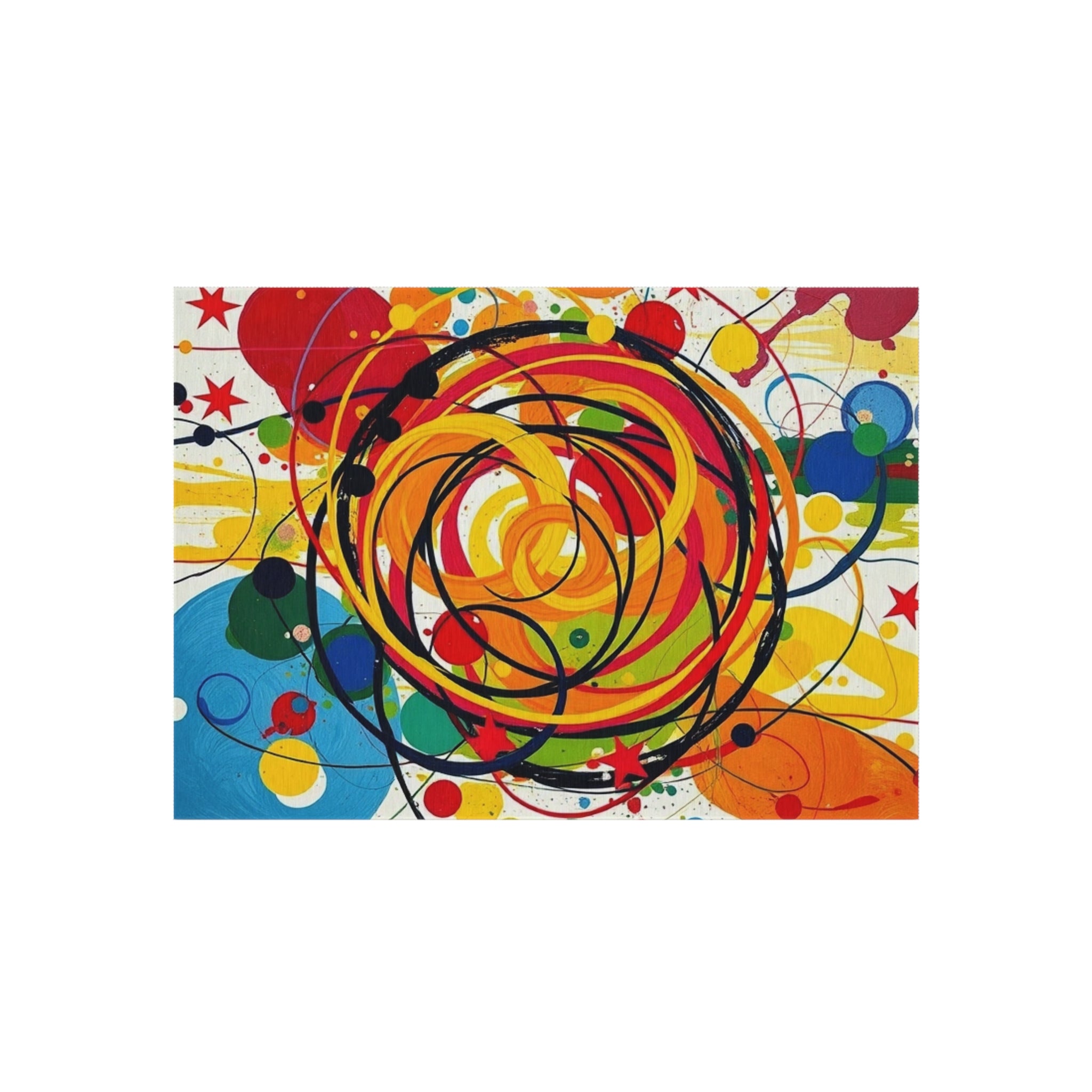 Abstract Swirls Outdoor Rug