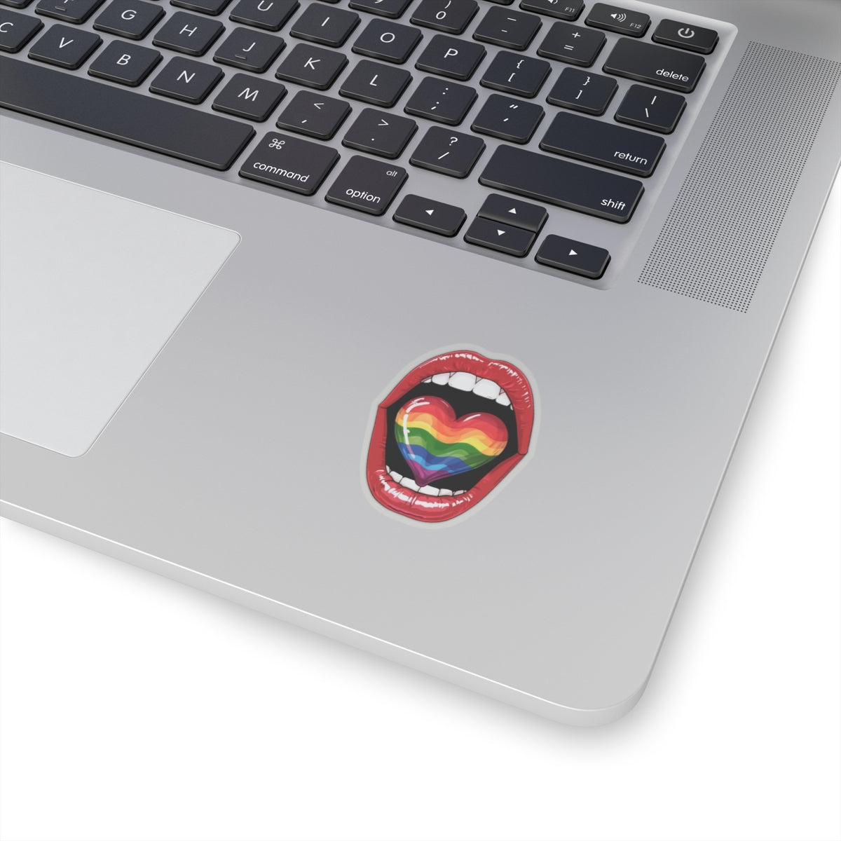 Colorful Rainbow Heart Tongue-Cut Stickers - Fun and Vibrant LGBTQ+ Pride Decals