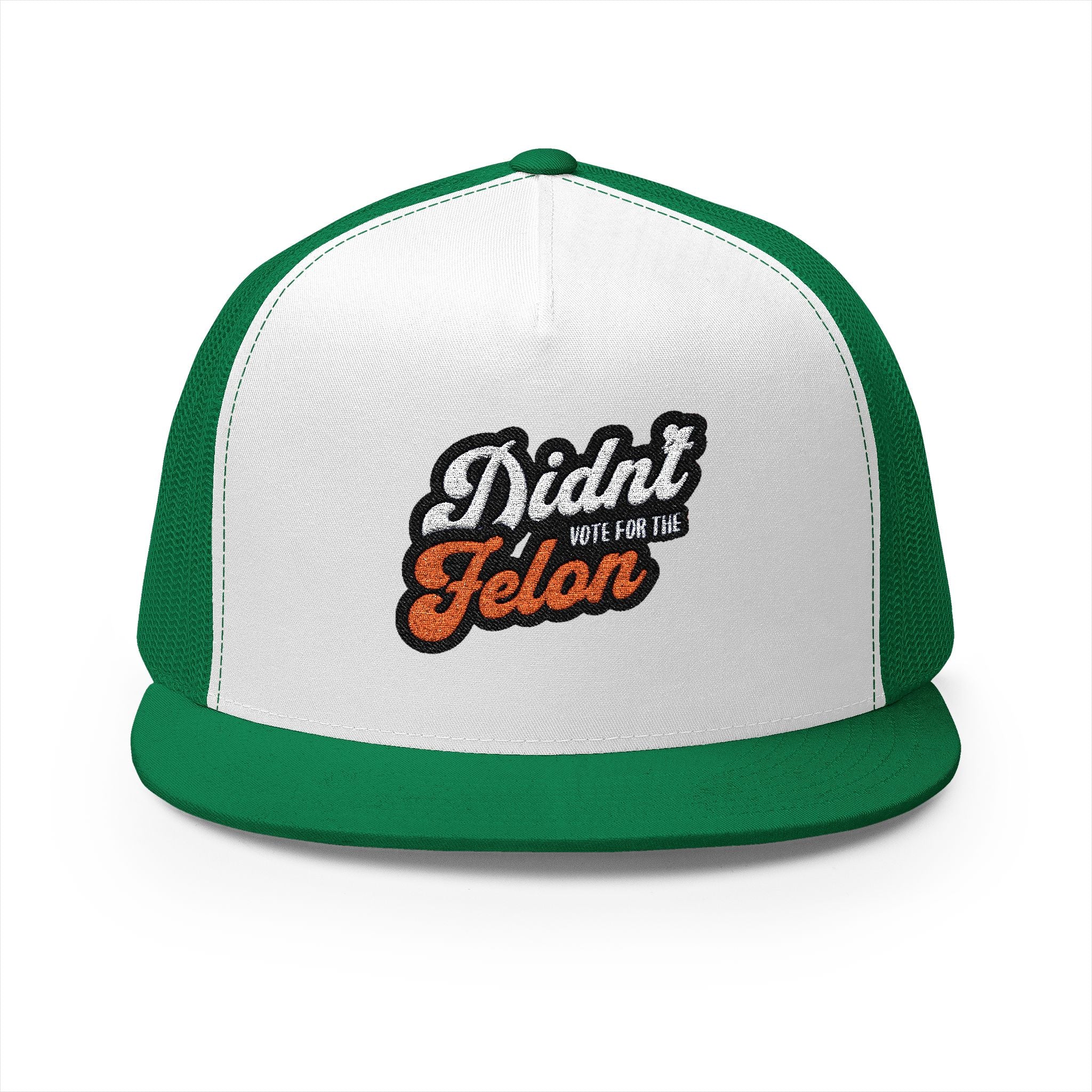 Didn’t Vote for the Felon 5 Panel Trucker Cap - Fun Political Statement Hat