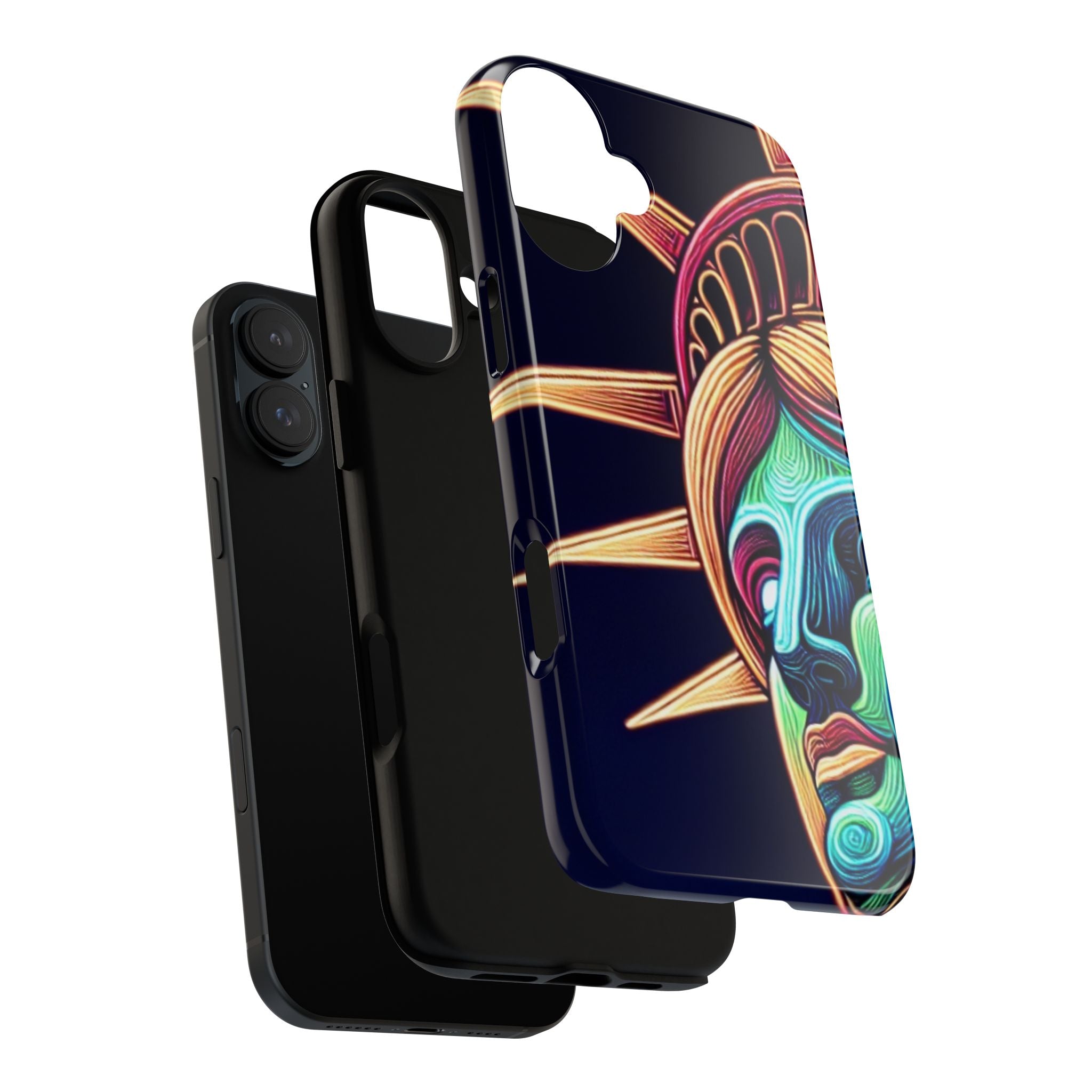 Statue of Liberty Neon Glowing Art Tough Case for Android & iPhone