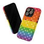 Rainbow Polka Dot Tough Phone Case for iPhone