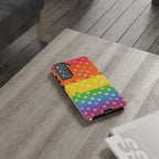 Rainbow Polka-Dot Tough Case for Android