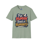 Put Human Back in Humanity T-Shirt — Inspirational Peace Dove Tee