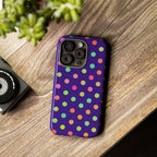 Colorful Polka Dot Tough Phone Case for iPhone
