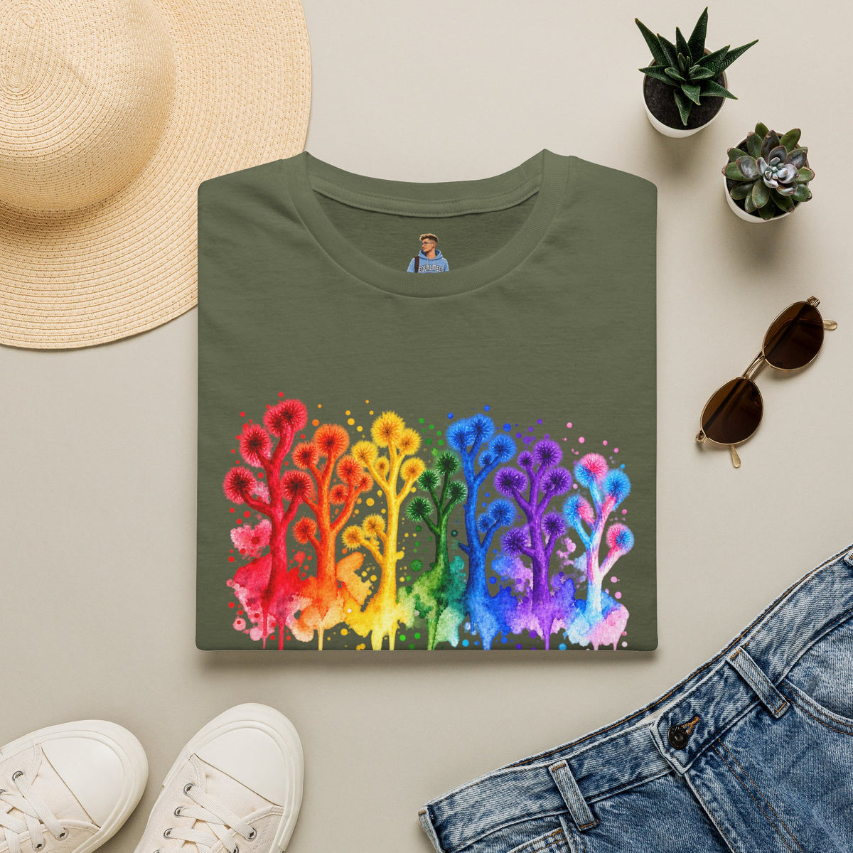 Pride Tree Las Vegas White Text T-shirt