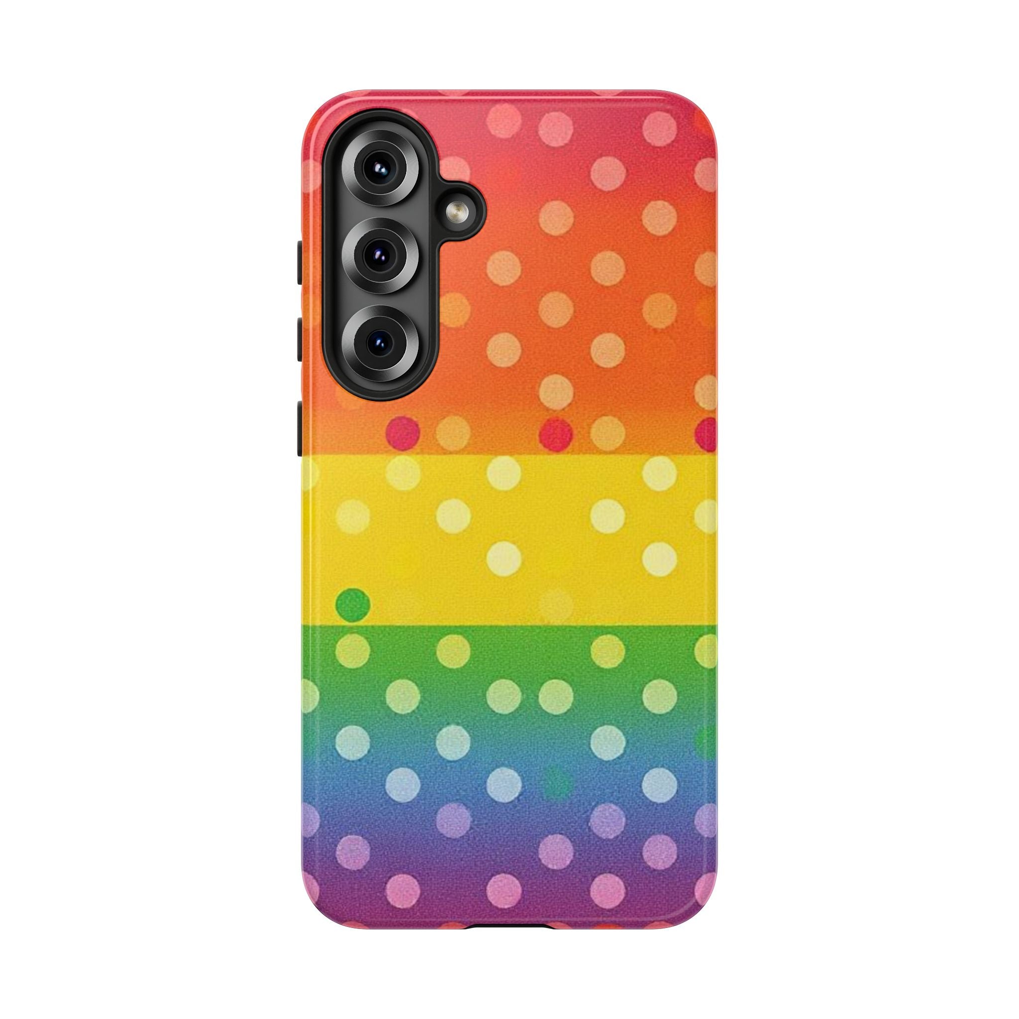 Rainbow Polka-Dot Tough Case for Android