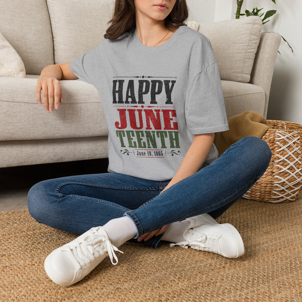 Juneteenth T-Shirt — "Happy Juneteenth" Celebration Tee