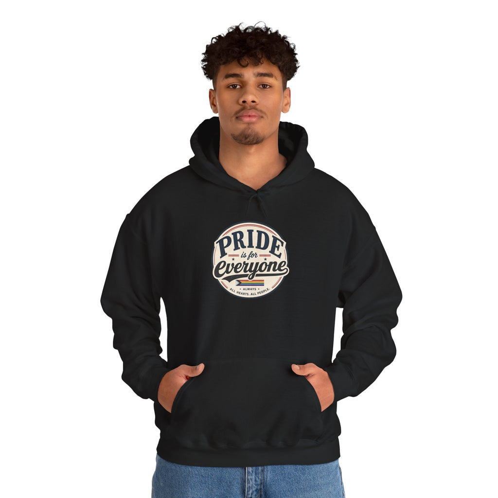Pride Is For Everyone Pullover Hoodie — Vintage Graphic Inclusivity Sweatshirt