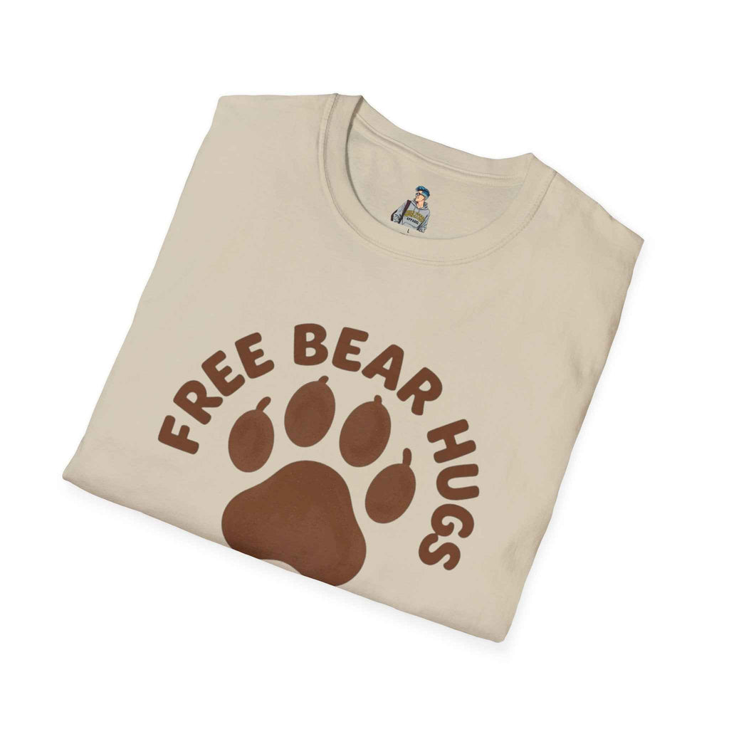 Free Bear Hugs T-Shirt — Cute Paw Print Wildlife Tee