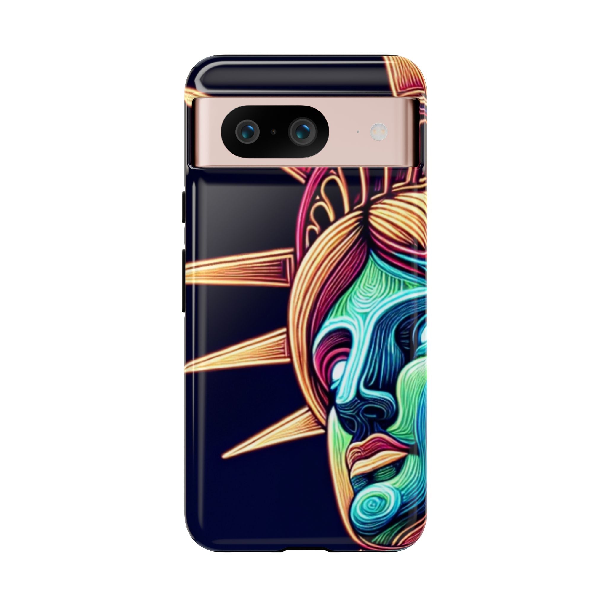 Statue of Liberty Neon Glowing Art Tough Case for Android & iPhone