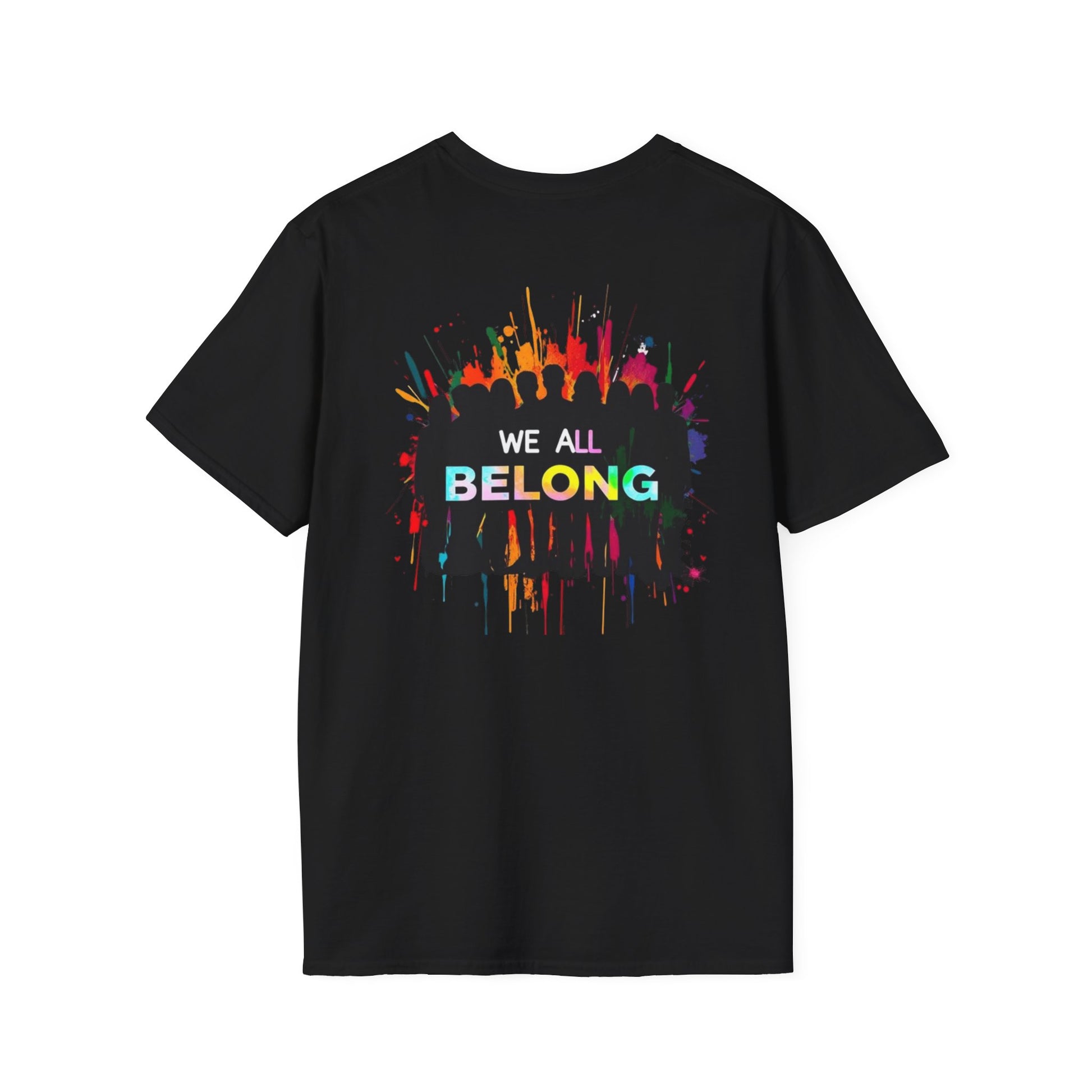 Unisex Softstyle T-Shirt: "Conversion Therapy is Torture" & "We All Belong" - LGBTQ+ Empowerment Tee