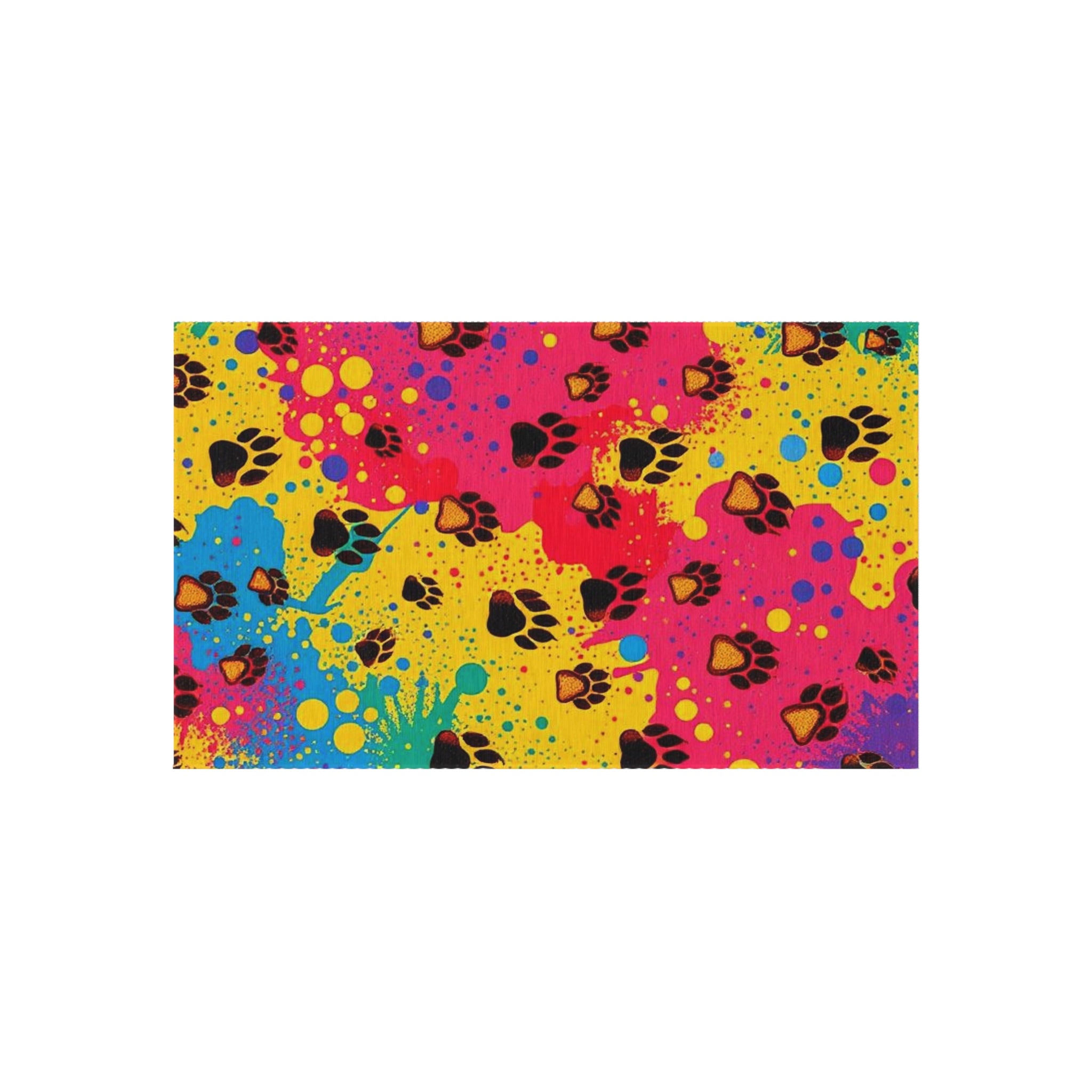 Paws and Colors Outdoor Rug - Colorful Decorative Mat for Patios & Gardens