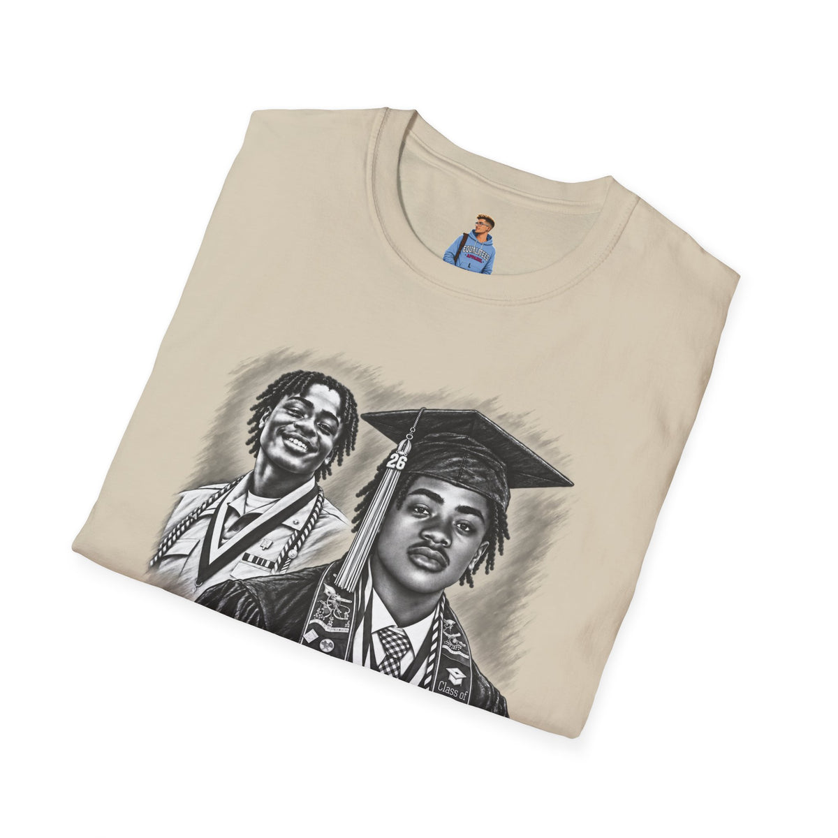 Double Portrait Front - In Memory of Pierre Damas Bel T-Shirt
