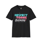 Respect Trans Humanity, or I'll Identify as a F**king Problem! Unisex Softstyle T-Shirt