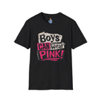 Boys Can Wear Pink T-Shirt — Bold Retro Feminist Graphic Tee