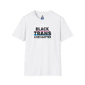 Unisex Softstyle T-Shirt - Black Trans Lives Matter Statement Tee
