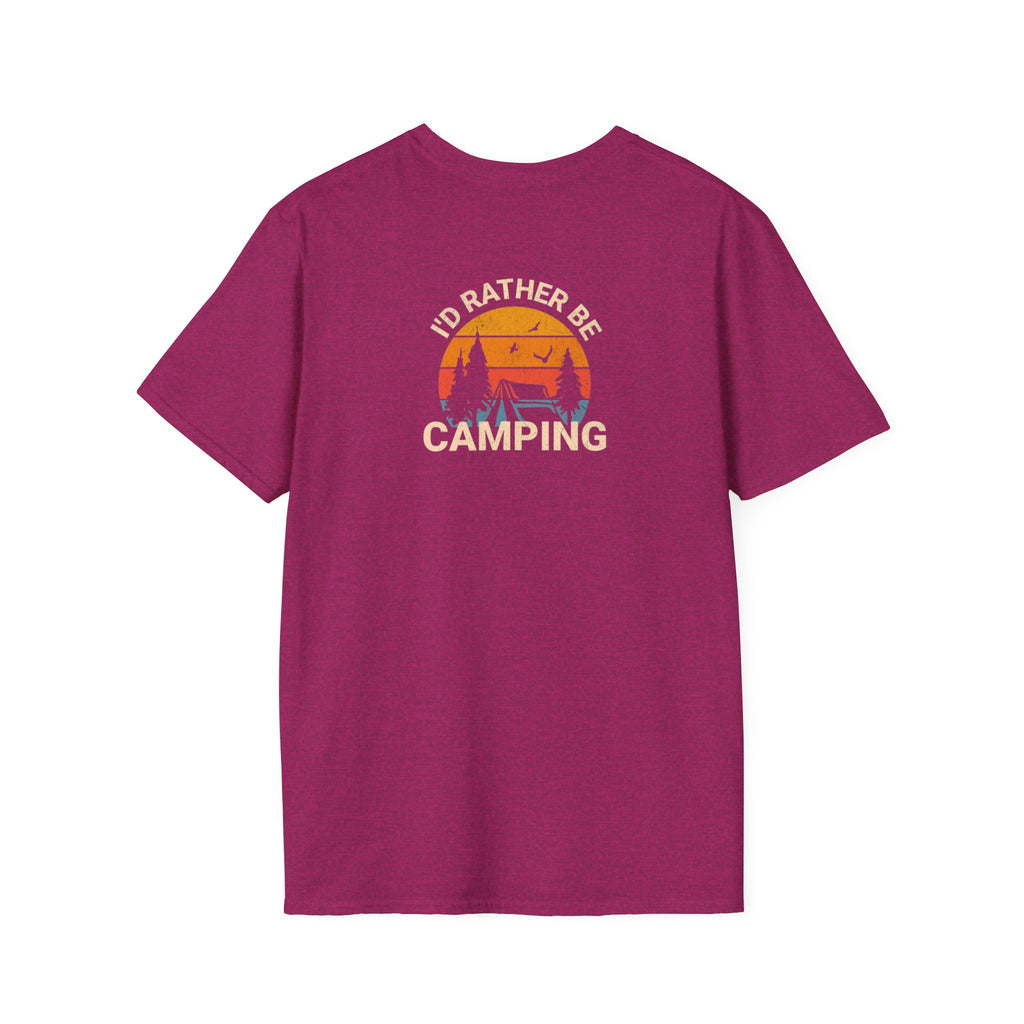 Unisex Softstyle T-Shirt - 'I'd Rather Be Camping' Adventure Tee