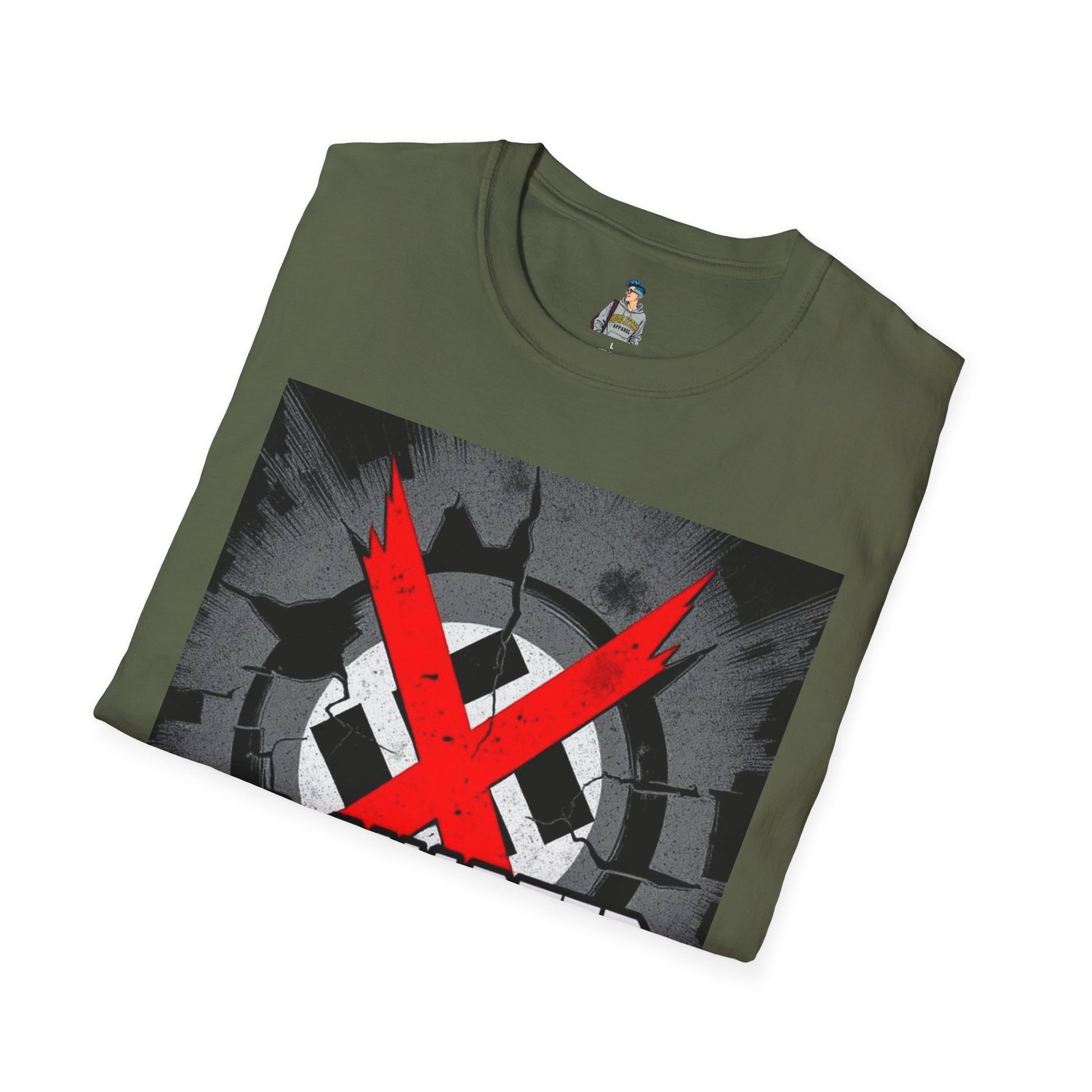 Unisex Softstyle T-Shirt - No Quarter for Fascists Graphic Tee