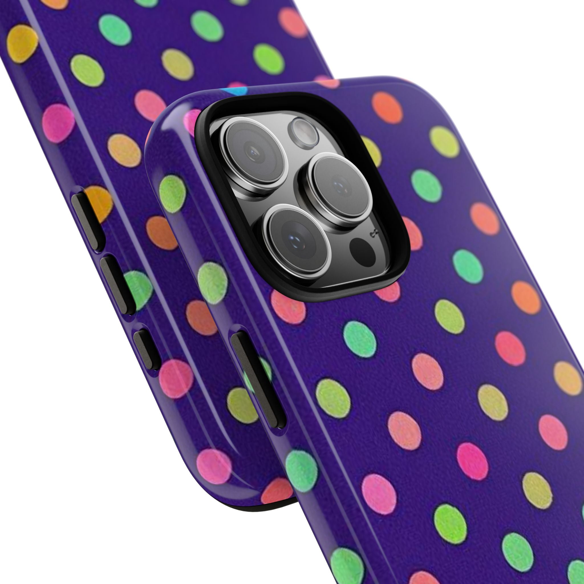 Colorful Polka Dot Tough Phone Case for iPhone