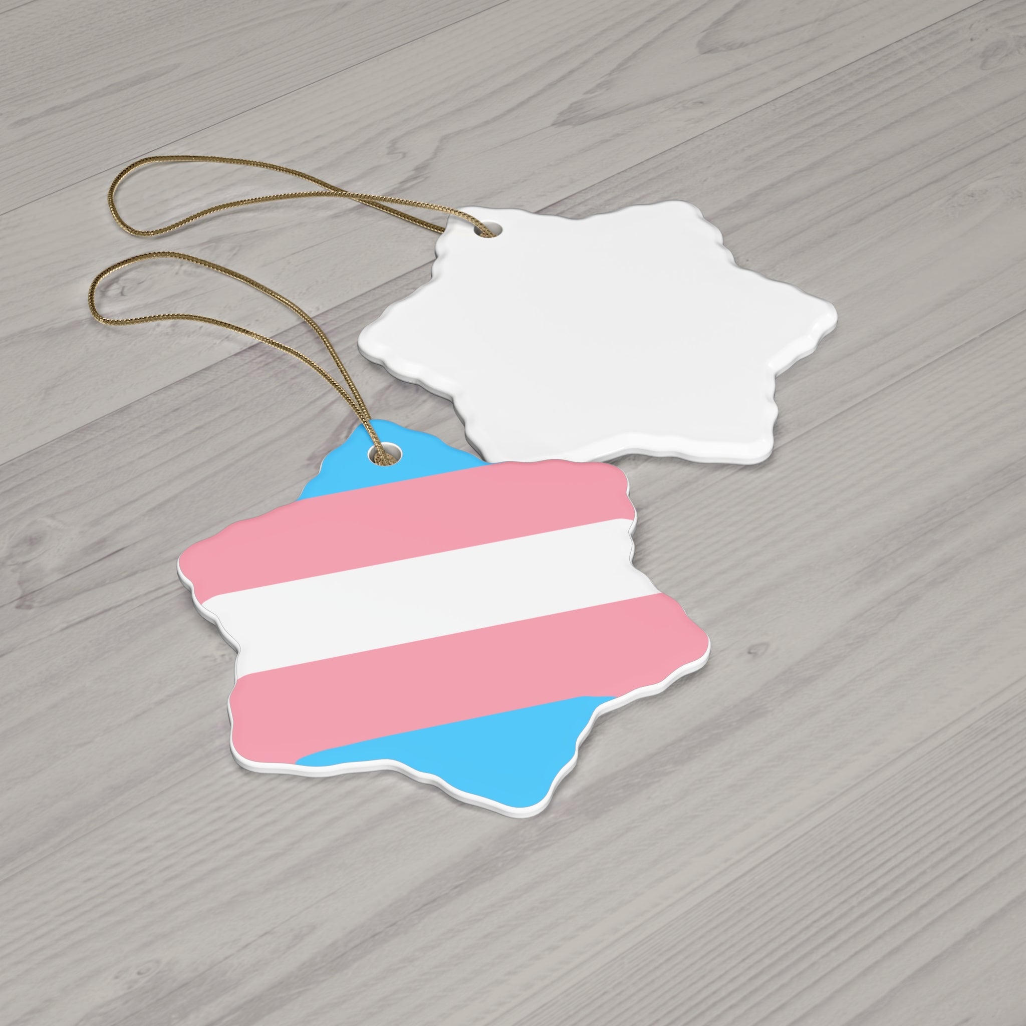 Transgender Pride Ceramic Ornament - 4 shapes