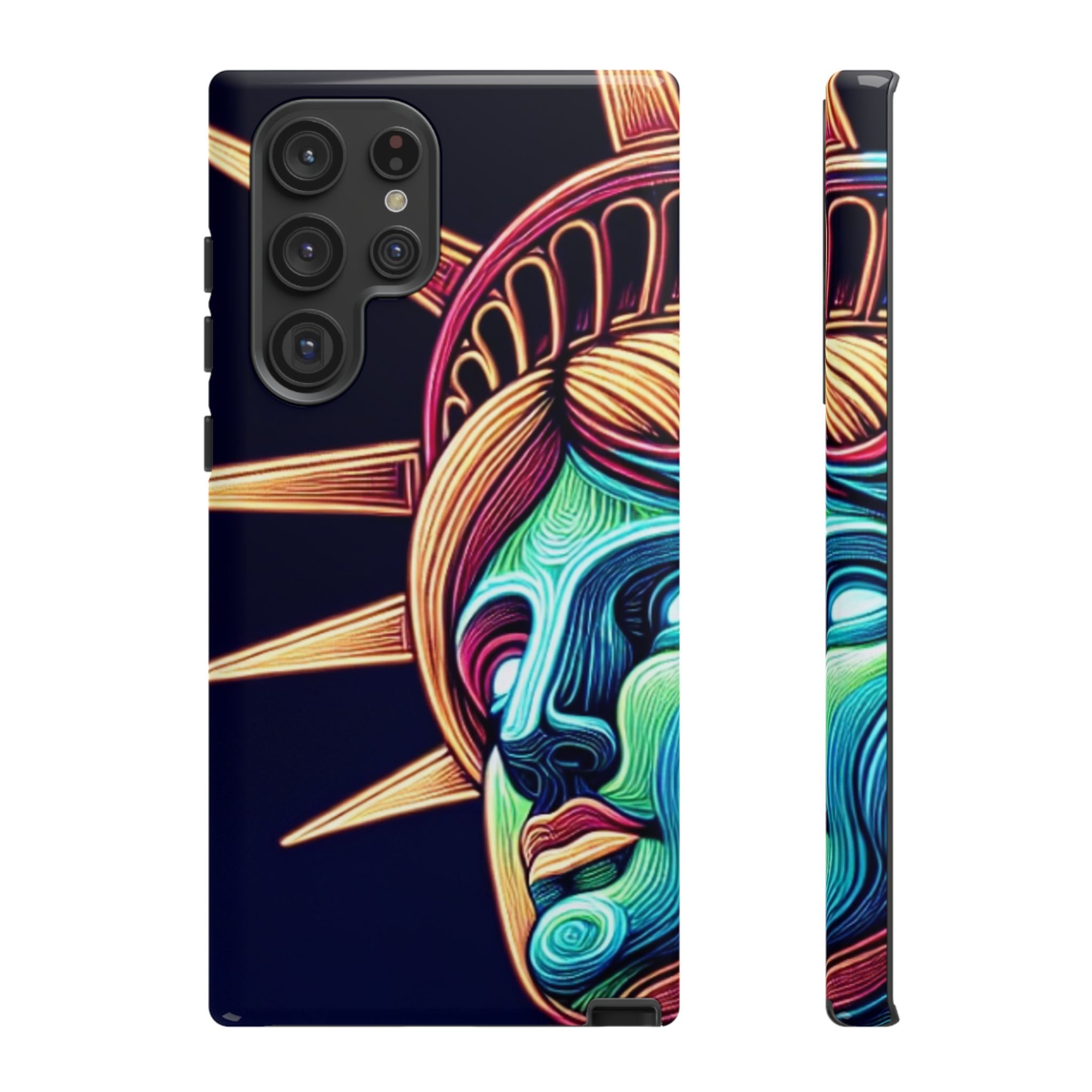 Statue of Liberty Neon Glowing Art Tough Case for Android & iPhone