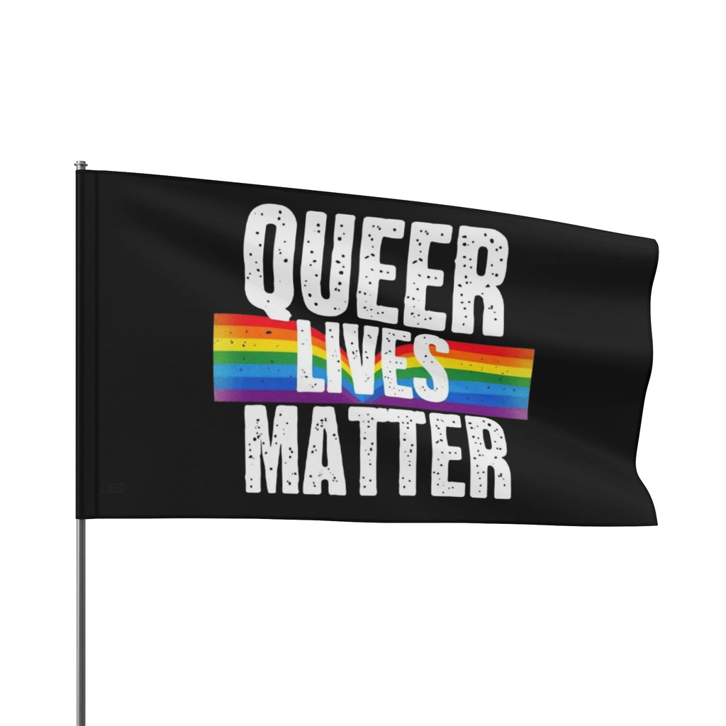 Queer Lives matter Flag - Aesthetic LGBTQ+ Banner for Celebration & Home Decor