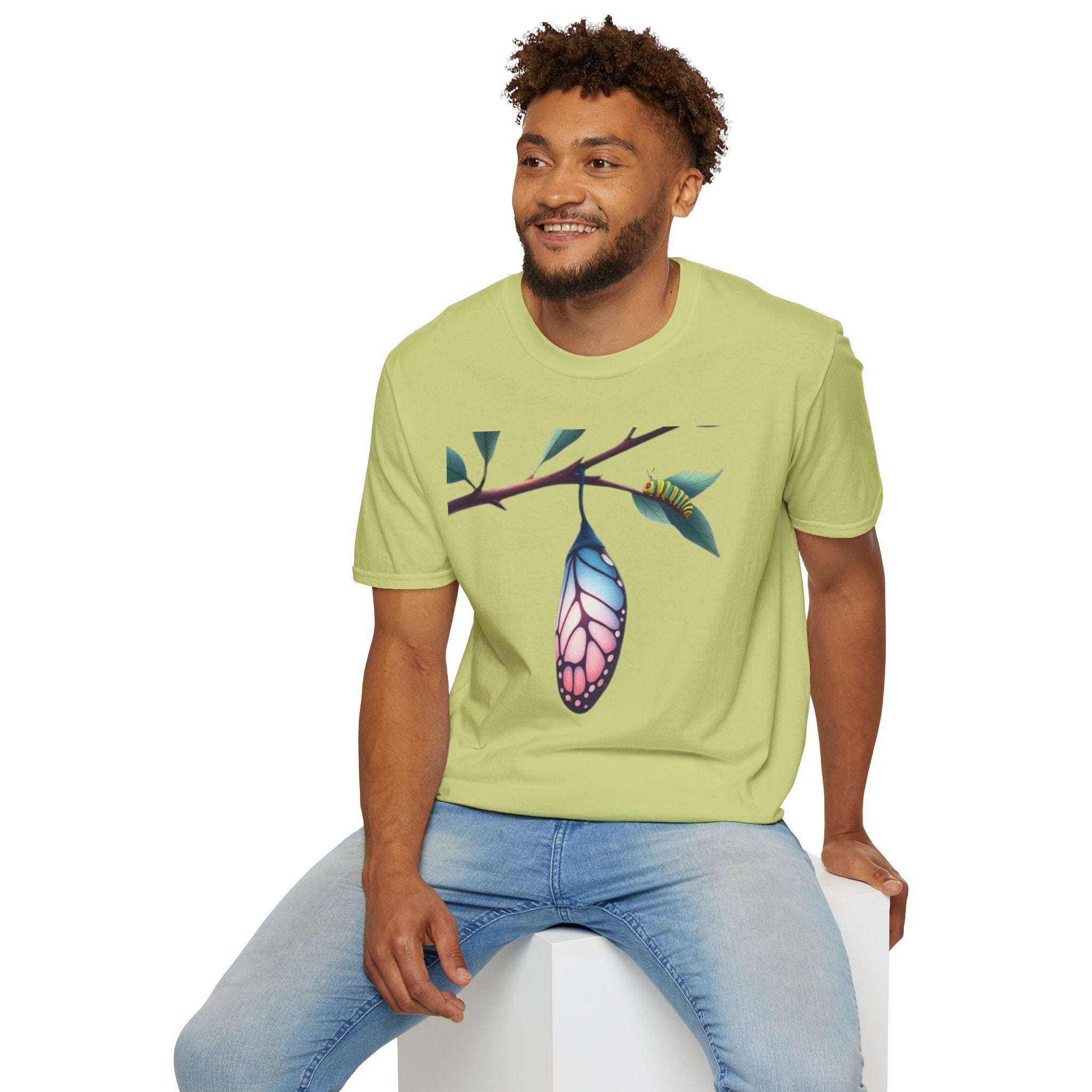 Trans Caterpillar to Butterfly Graphic T-Shirt
